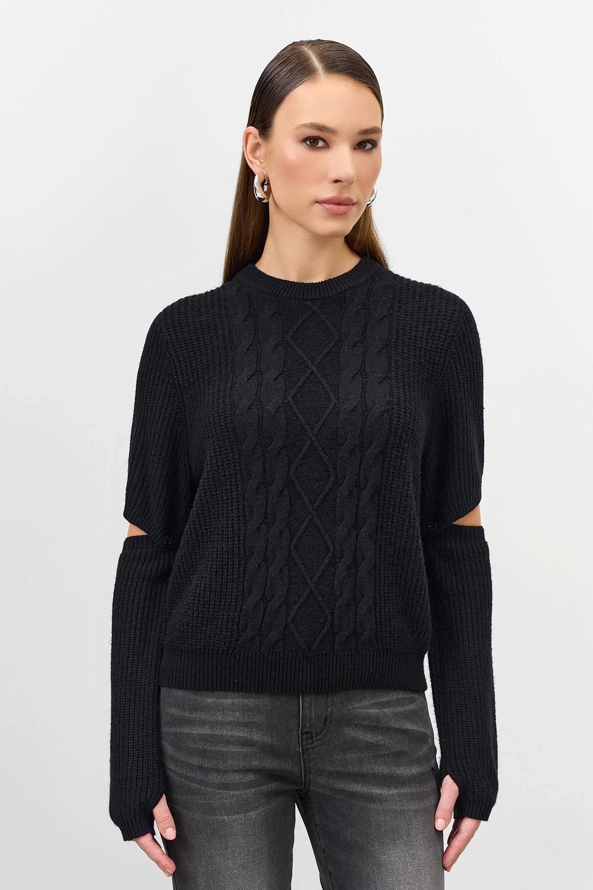 Свитер со съемными рукавами, 40