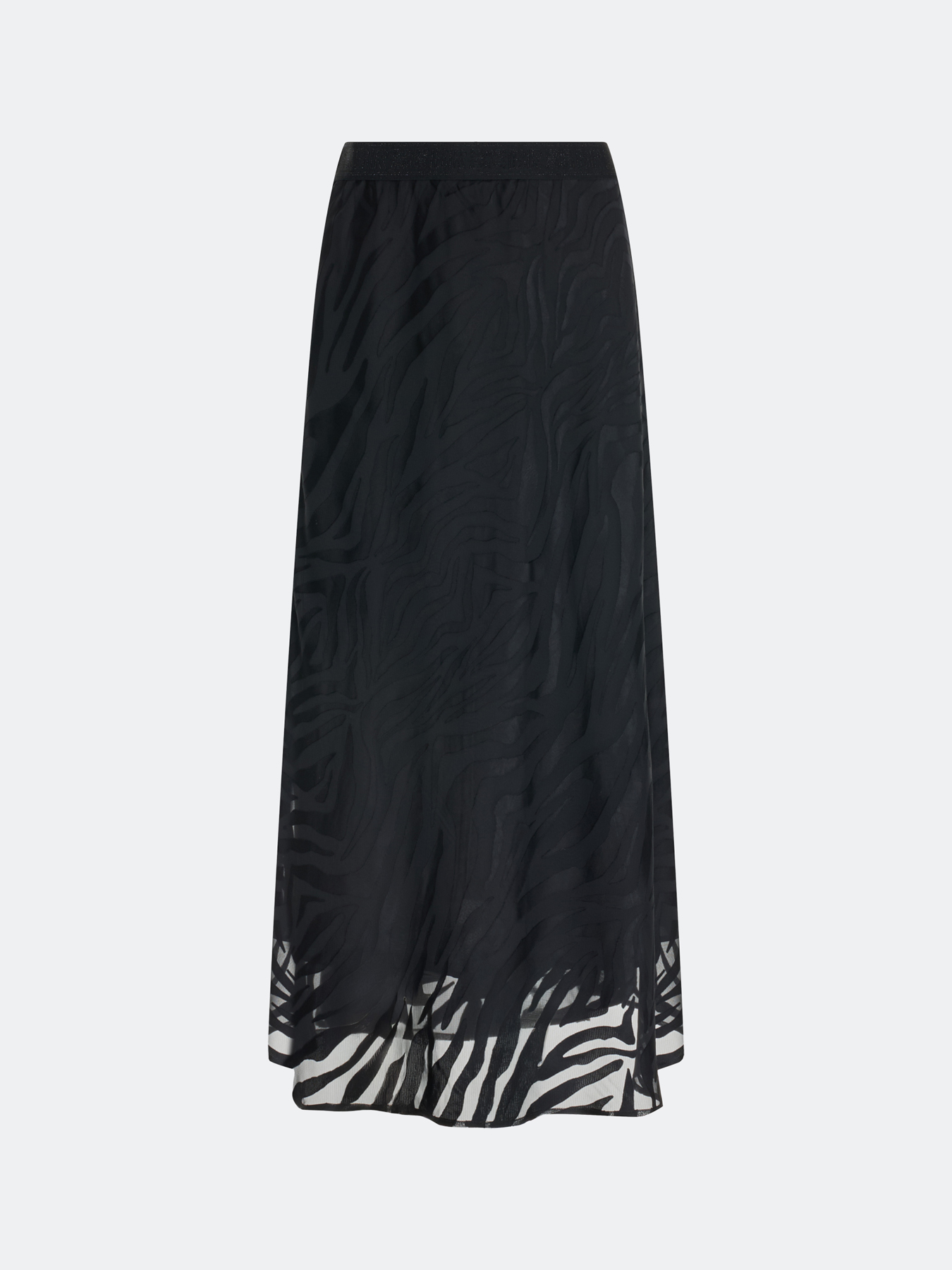 Юбка с монохромным анималистичным принтом, 46