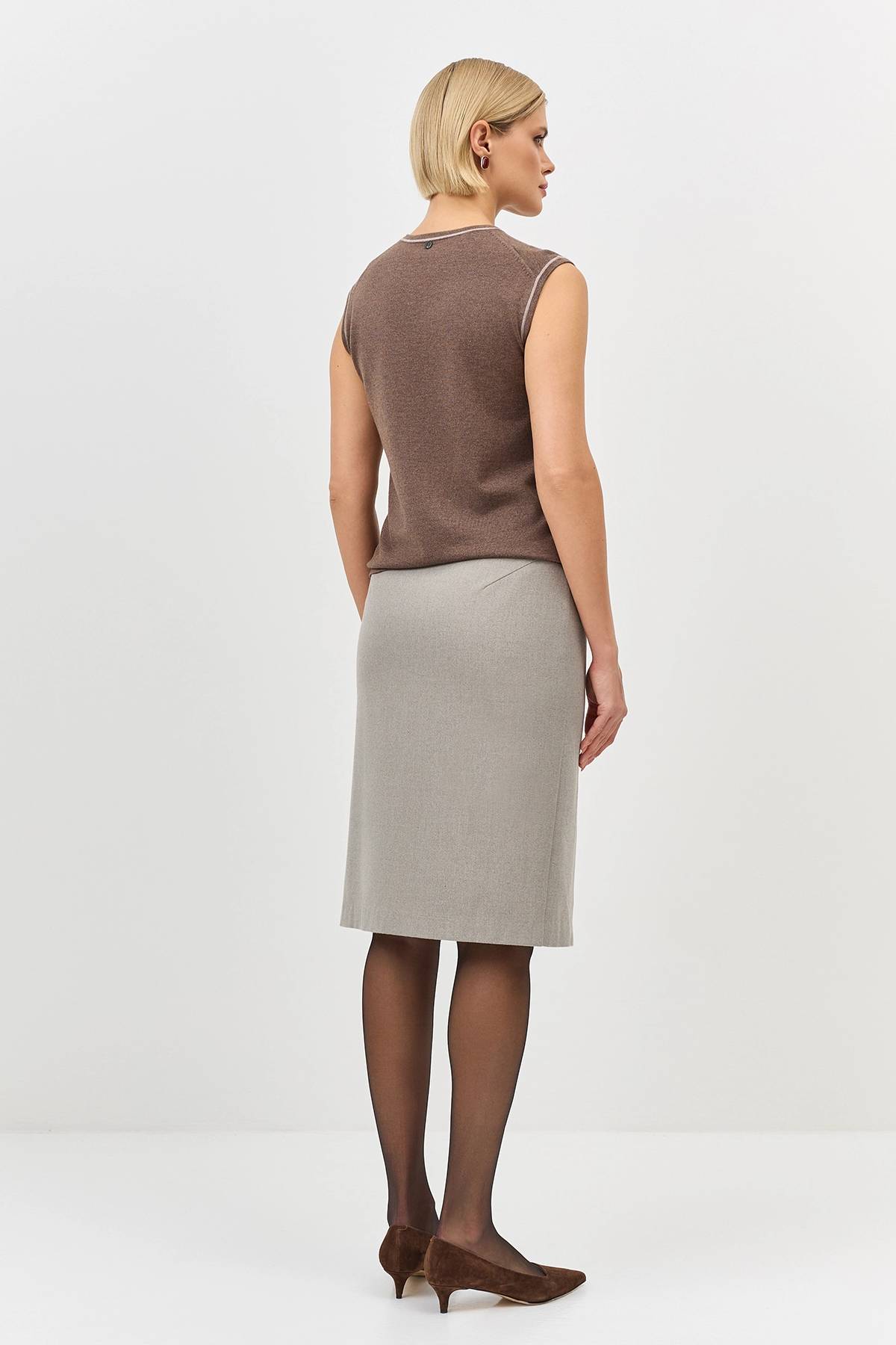 Юбка-карандаш с шерстью, 34