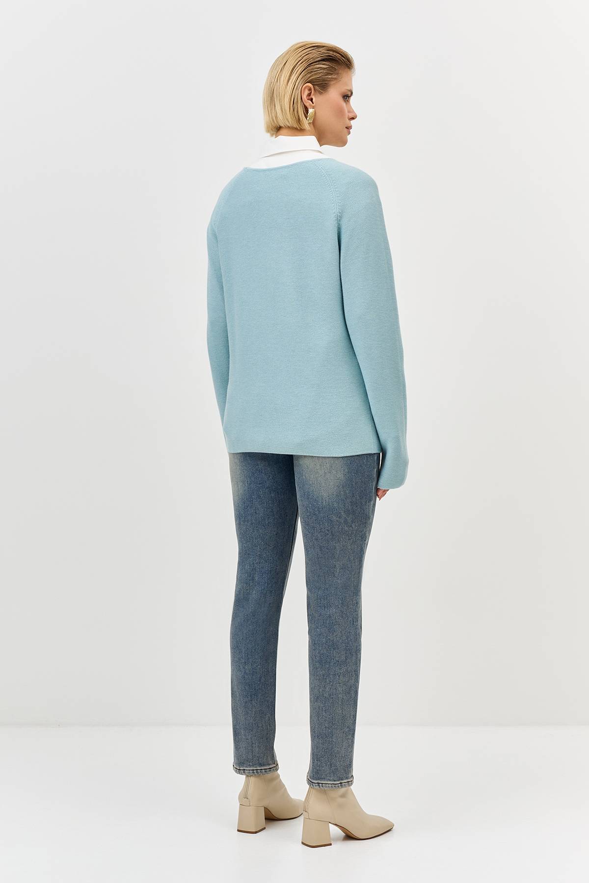 Лимитированная серия яркий джемпер с вырезом лодочка и ремень, 34