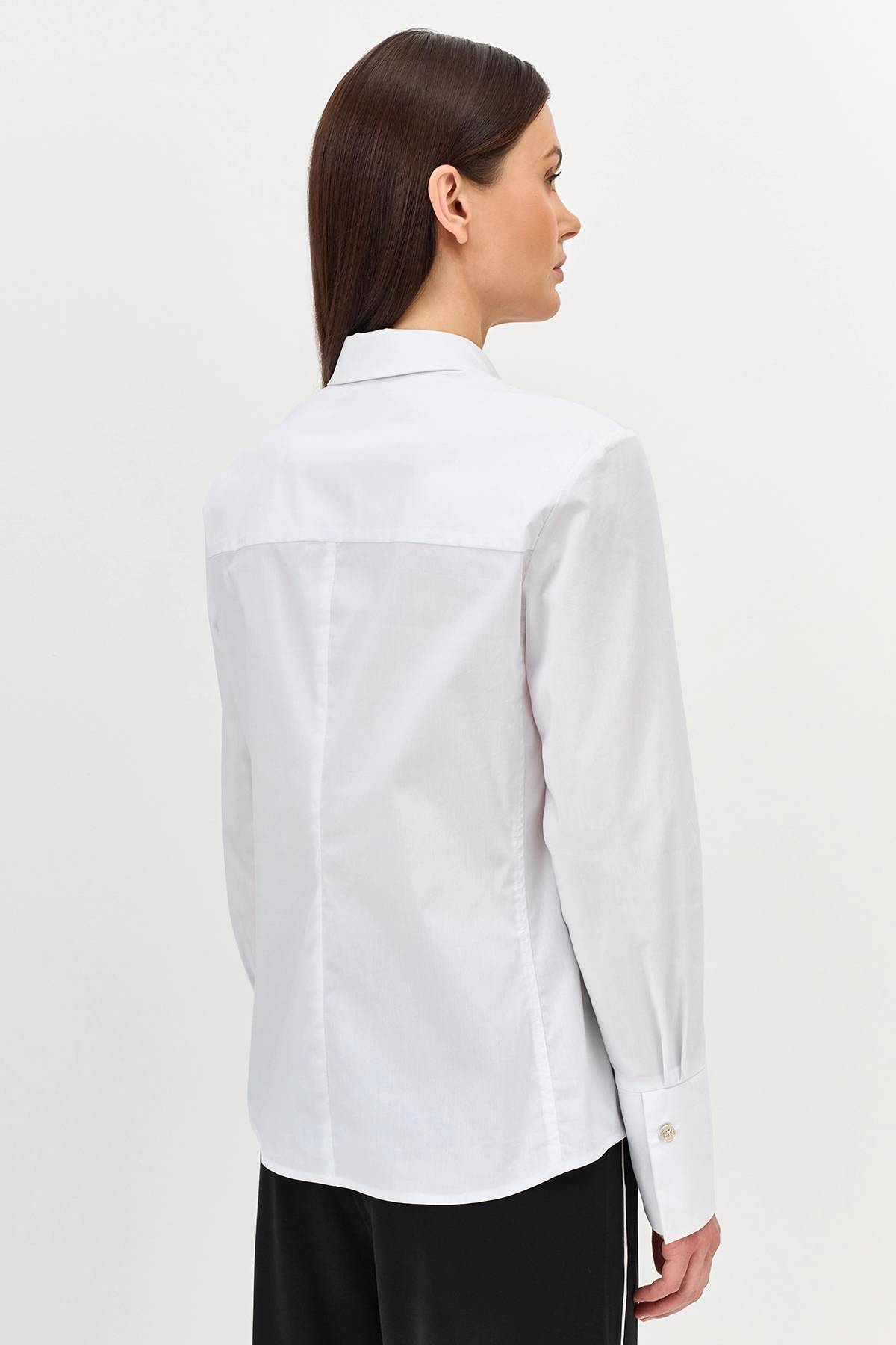 Лимитированная серия приталенная рубашка в белом цвете с ремнем, 36