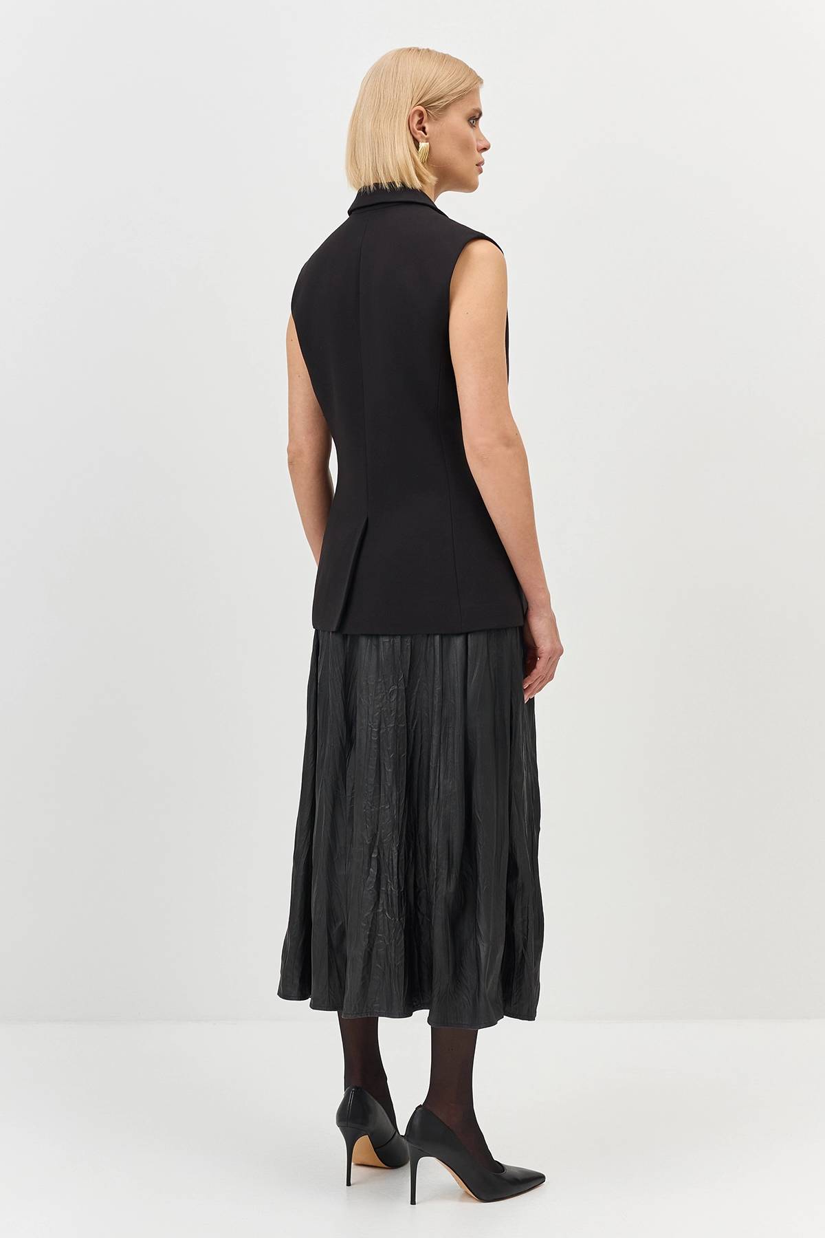 Лимитрированная серия юбка-миди из экокожи  и ремень, 36