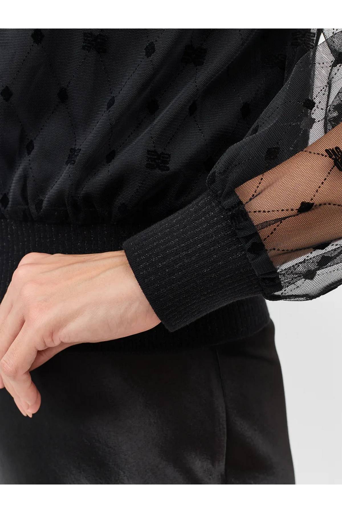 Лимитированная серия эффектный бомбер из прозрачной сетки и ремень, 34