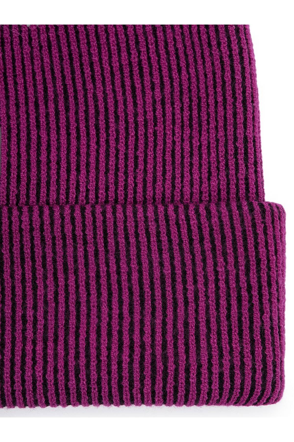 Шапка фуксия/черная, One