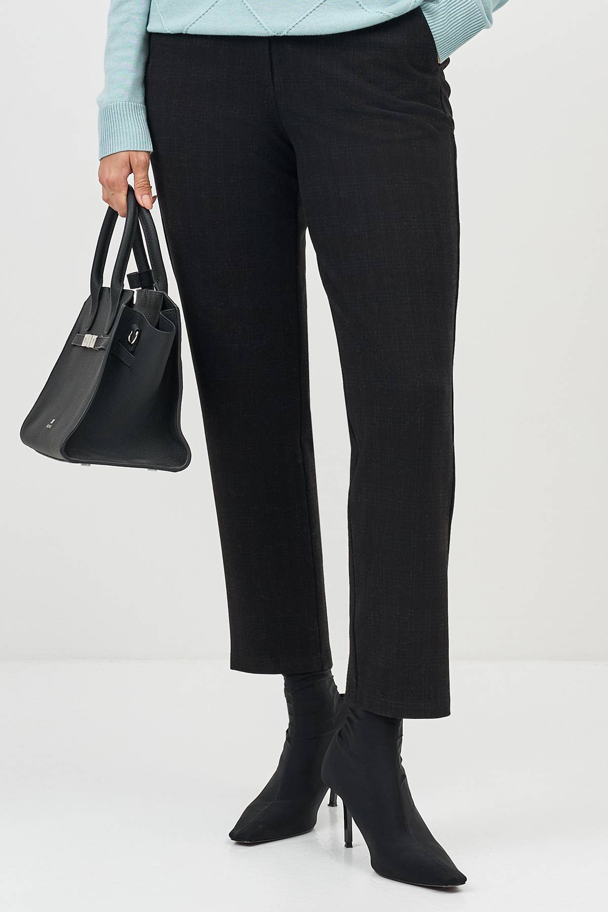 Лимитированная серия базовые утепленные брюки в клетку и ремень, 36