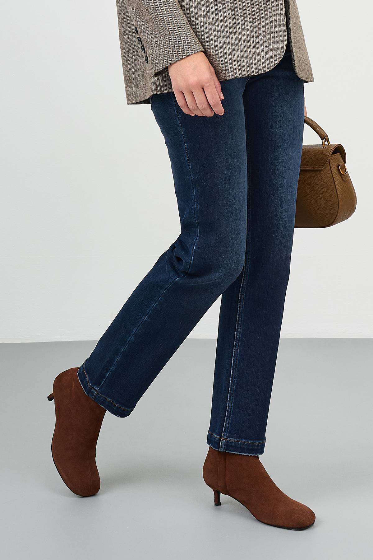 Утепленные джинсы с деликатной варкой, 46