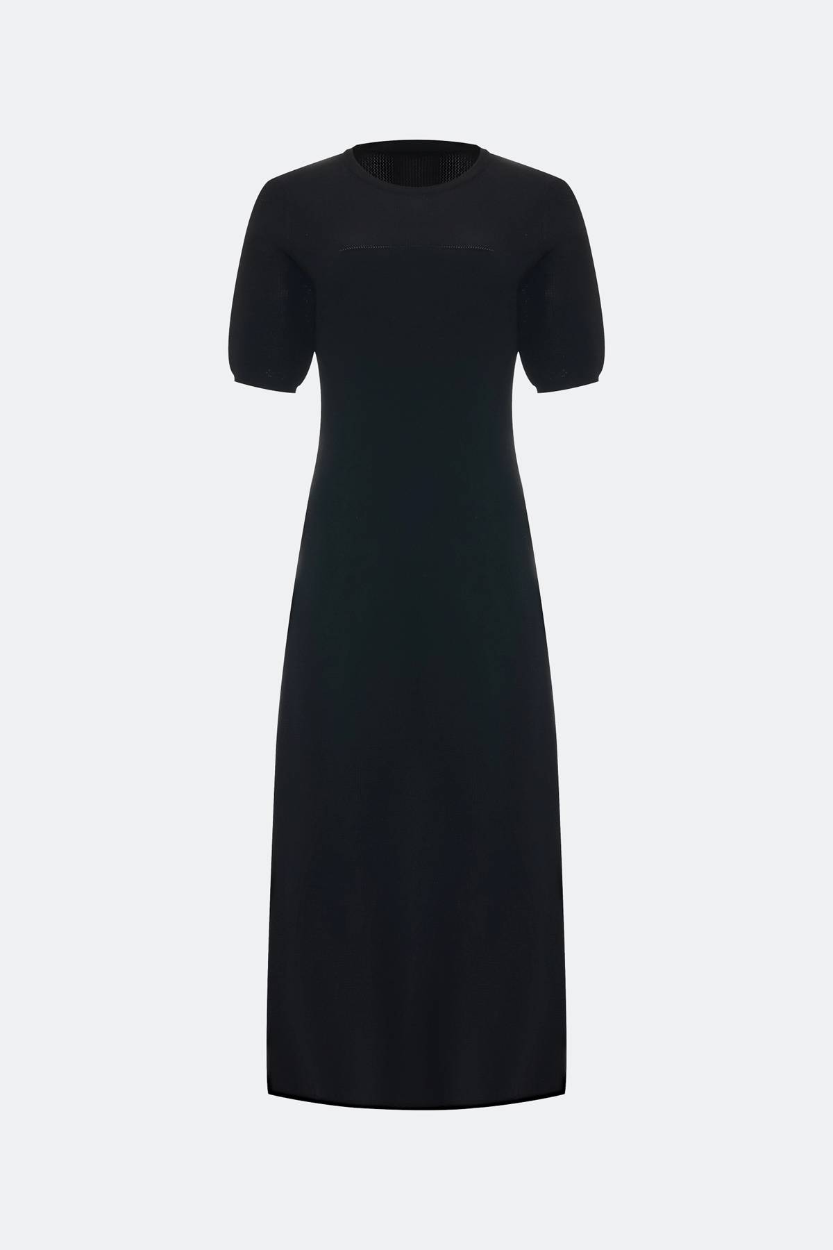 Вязаное платье с полупрозрачными деталями, 40