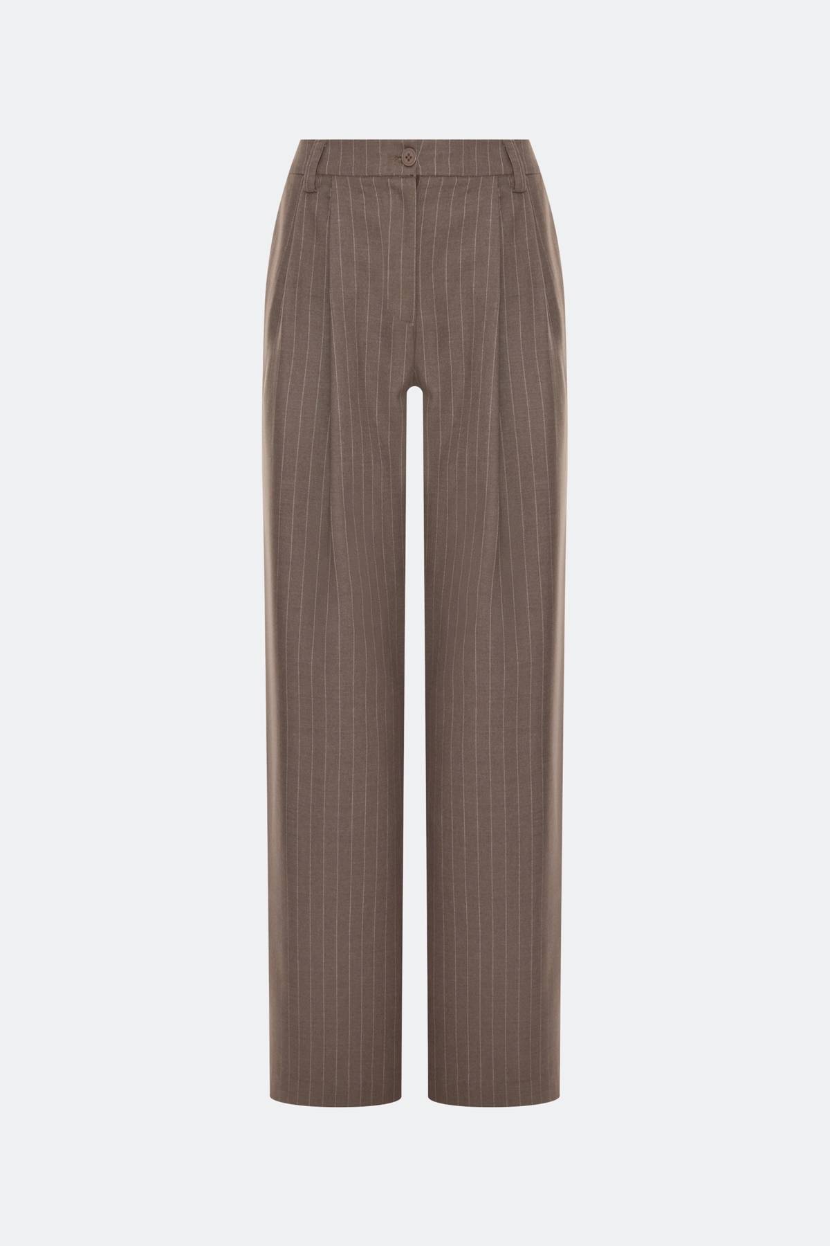 Лимитированная серия широкие брюки в полоску и ремень, 42