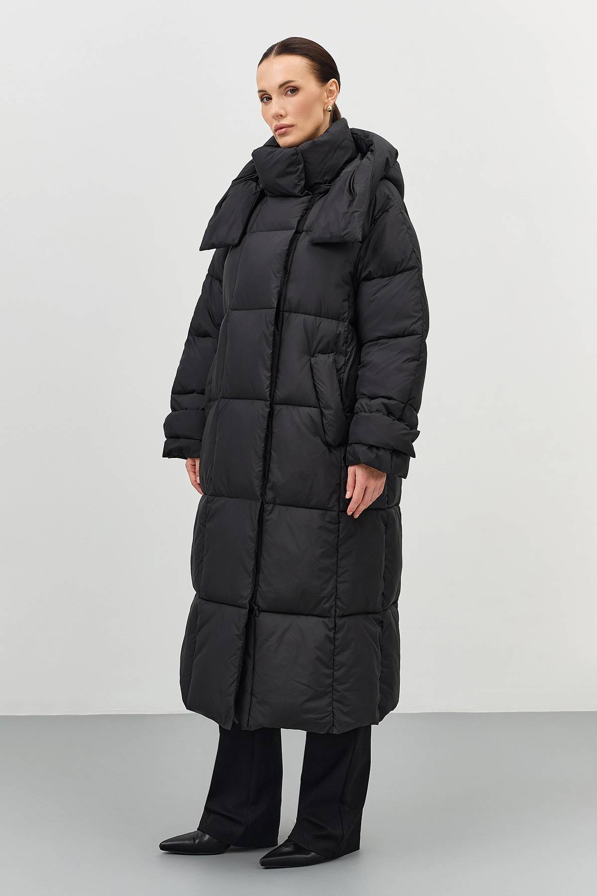 Лимитированная серия теплое пальто Oversize и палантин, 48
