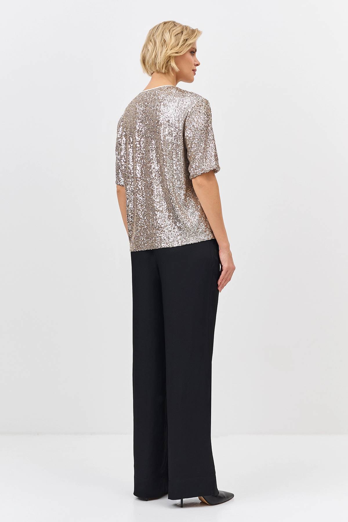 Лимитированная серия свободные брюки из шелковистой вискозы и ремень, 36