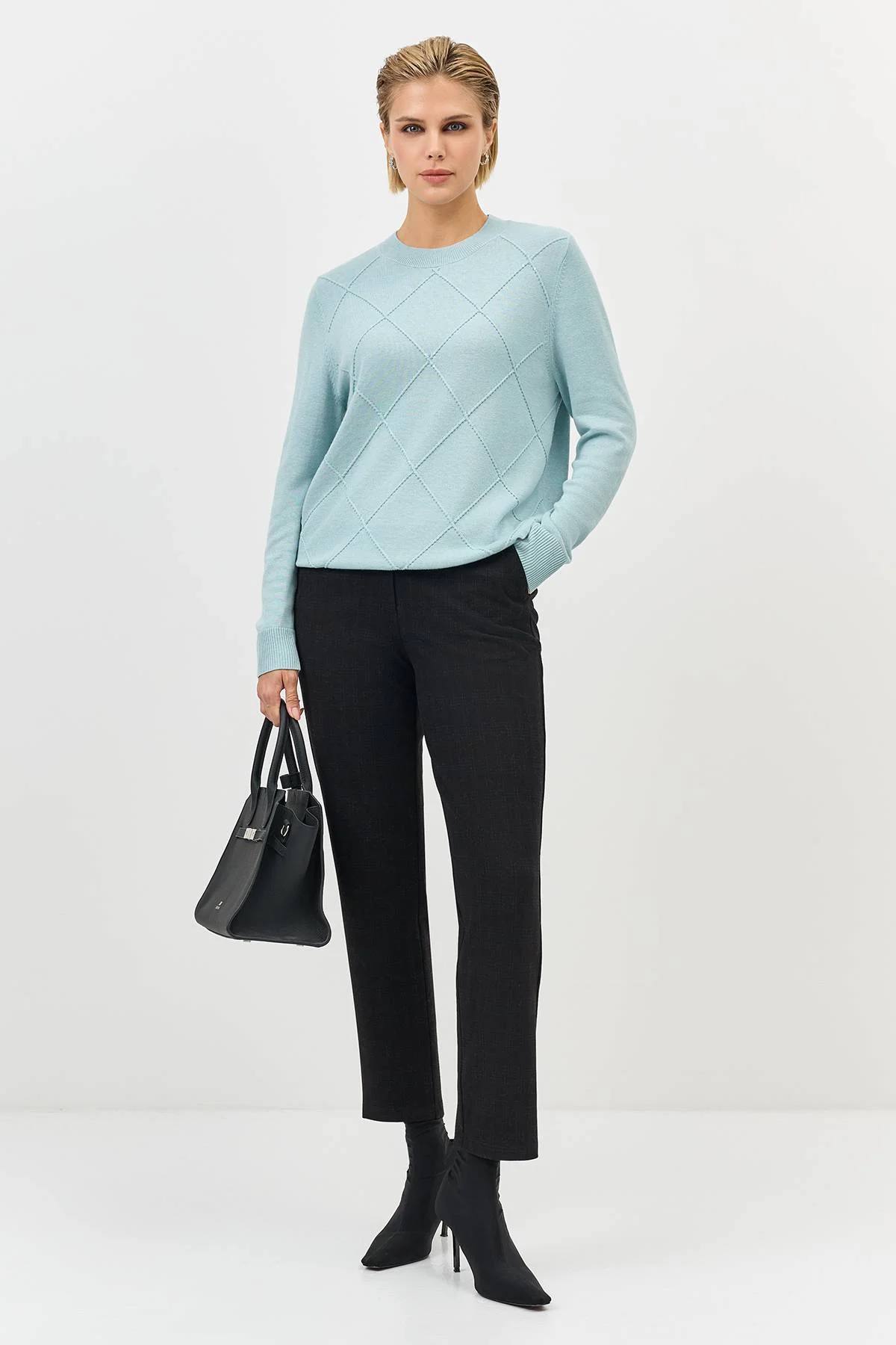 Джемпер фактурной вязки, 36