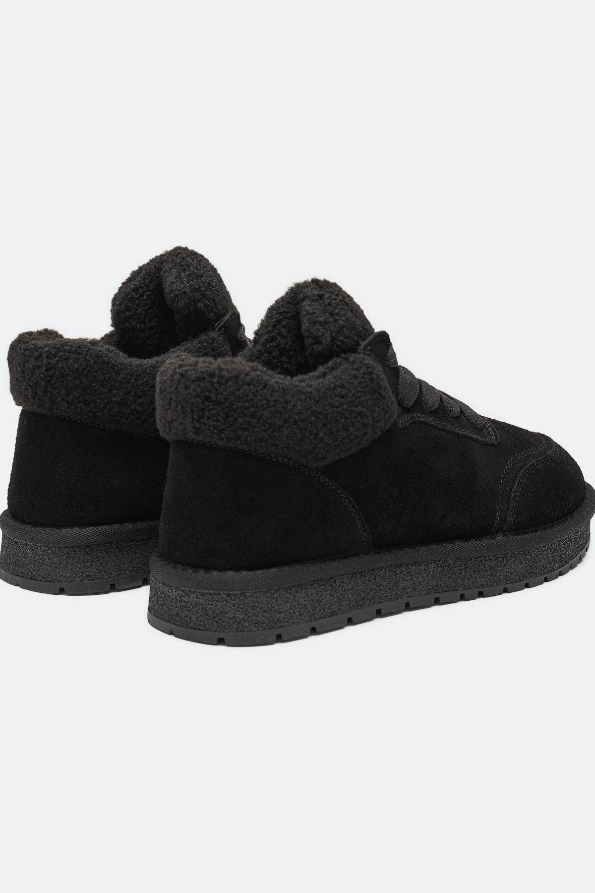 Замшевые кроссовки с мехом, 36