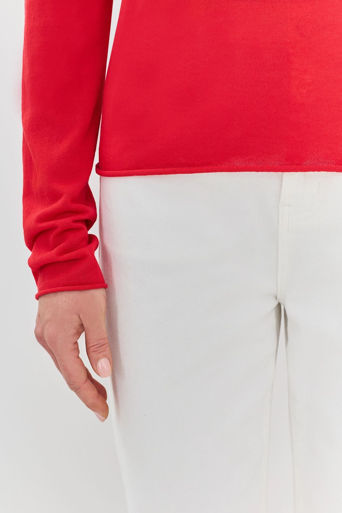 Яркий вязаный хлопковый джемпер, 44р