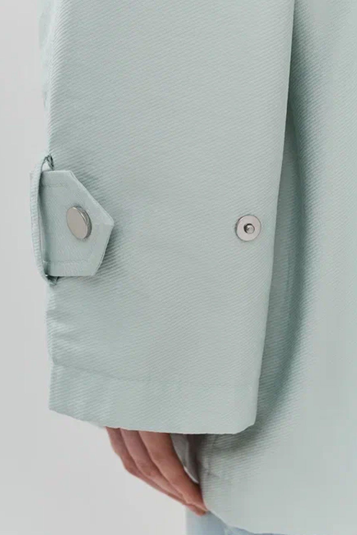 Легкая ментоловая парка из тенселя, 52