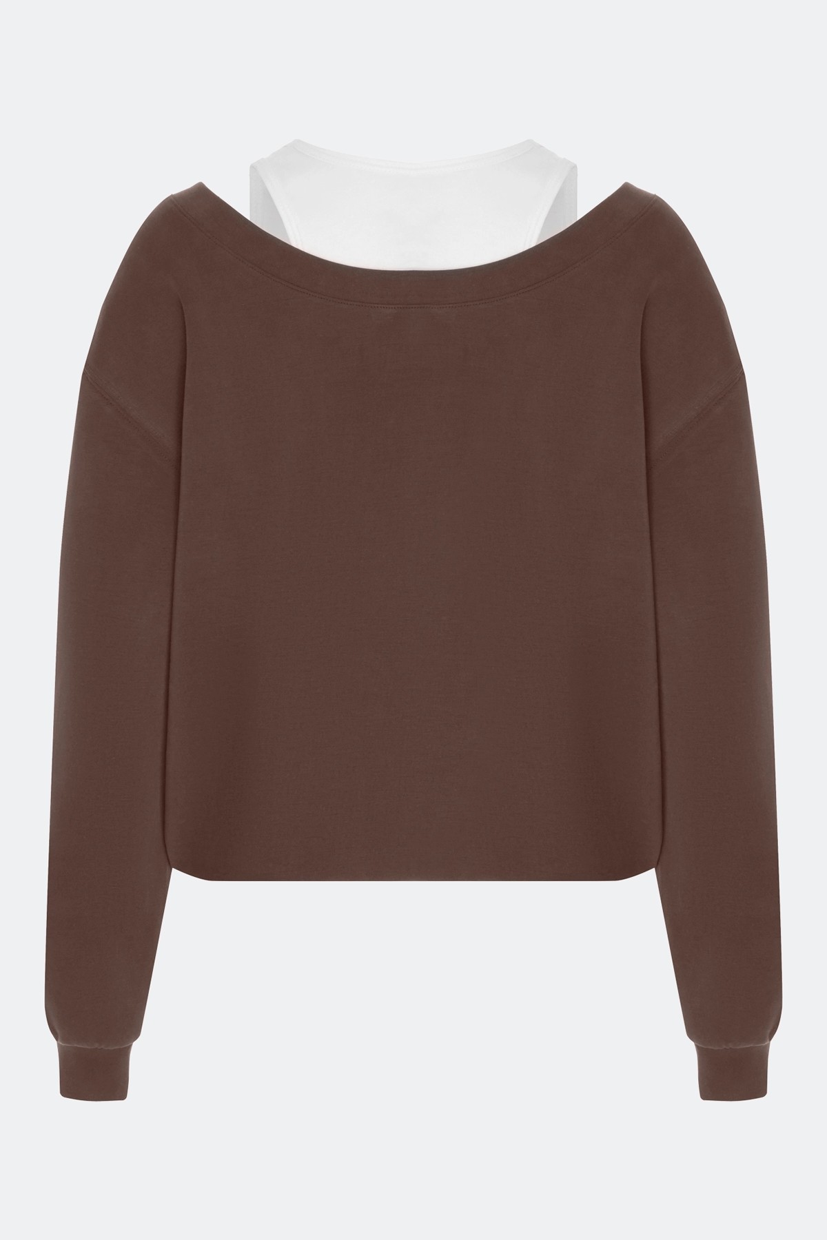 Свитшот из модала с внутренним топом, 52