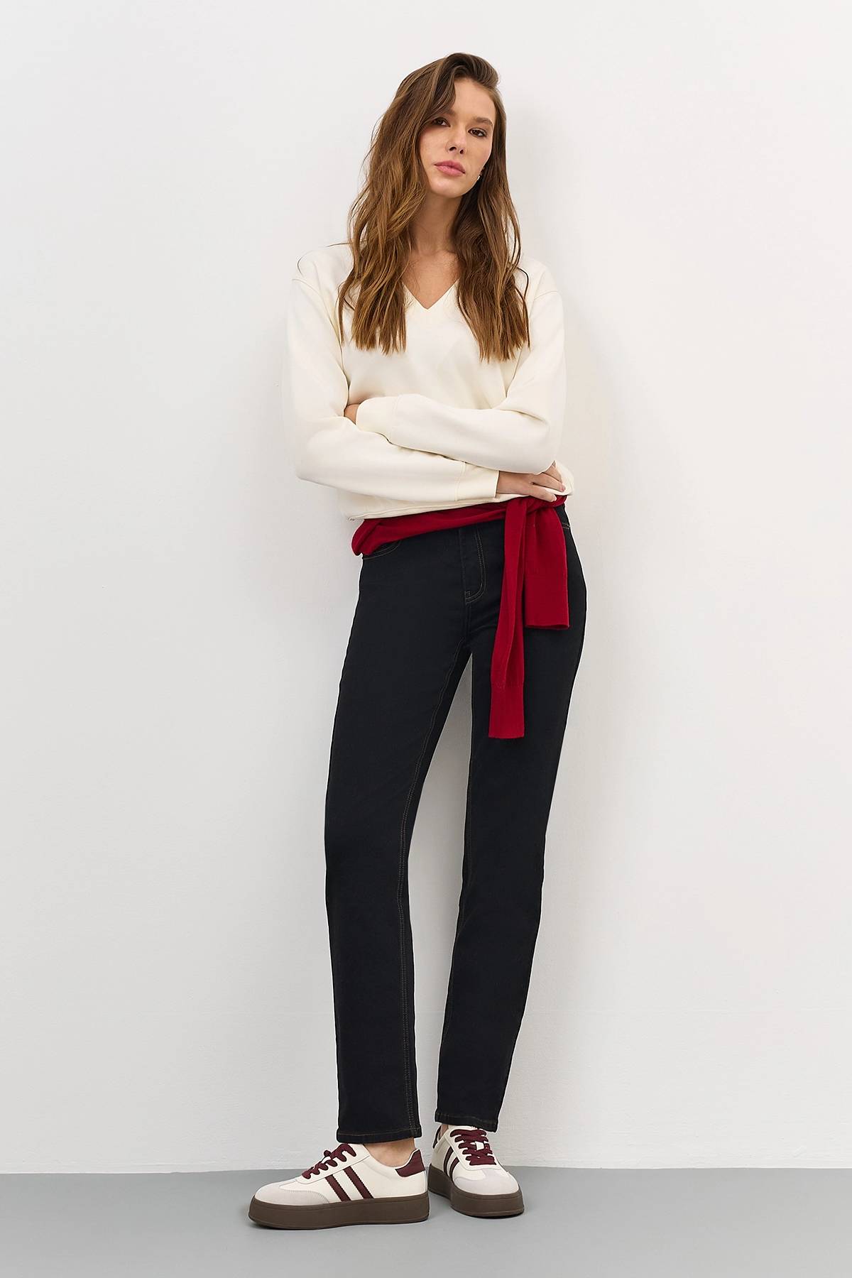 Черные джинсы Slim, 42