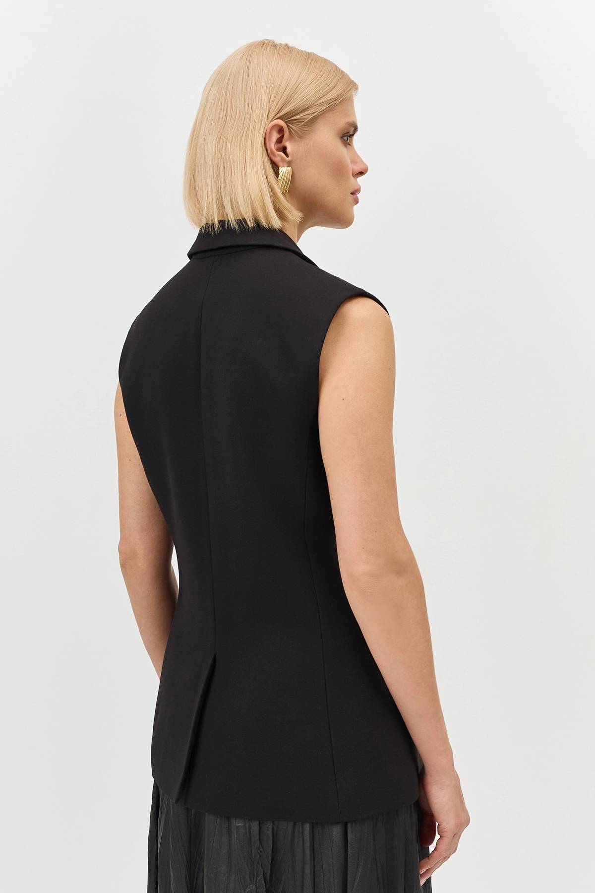 Лимитированная серия классичекий удлиненный жилет и палантин, 44