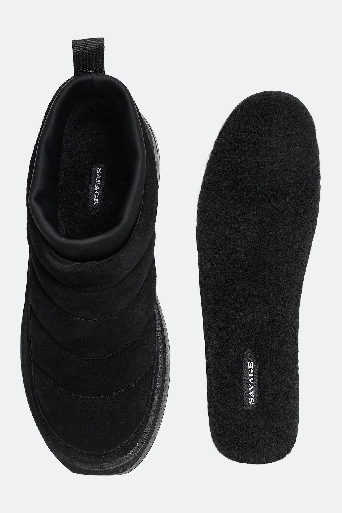 Черные полуботинки из натуральной замши, 36