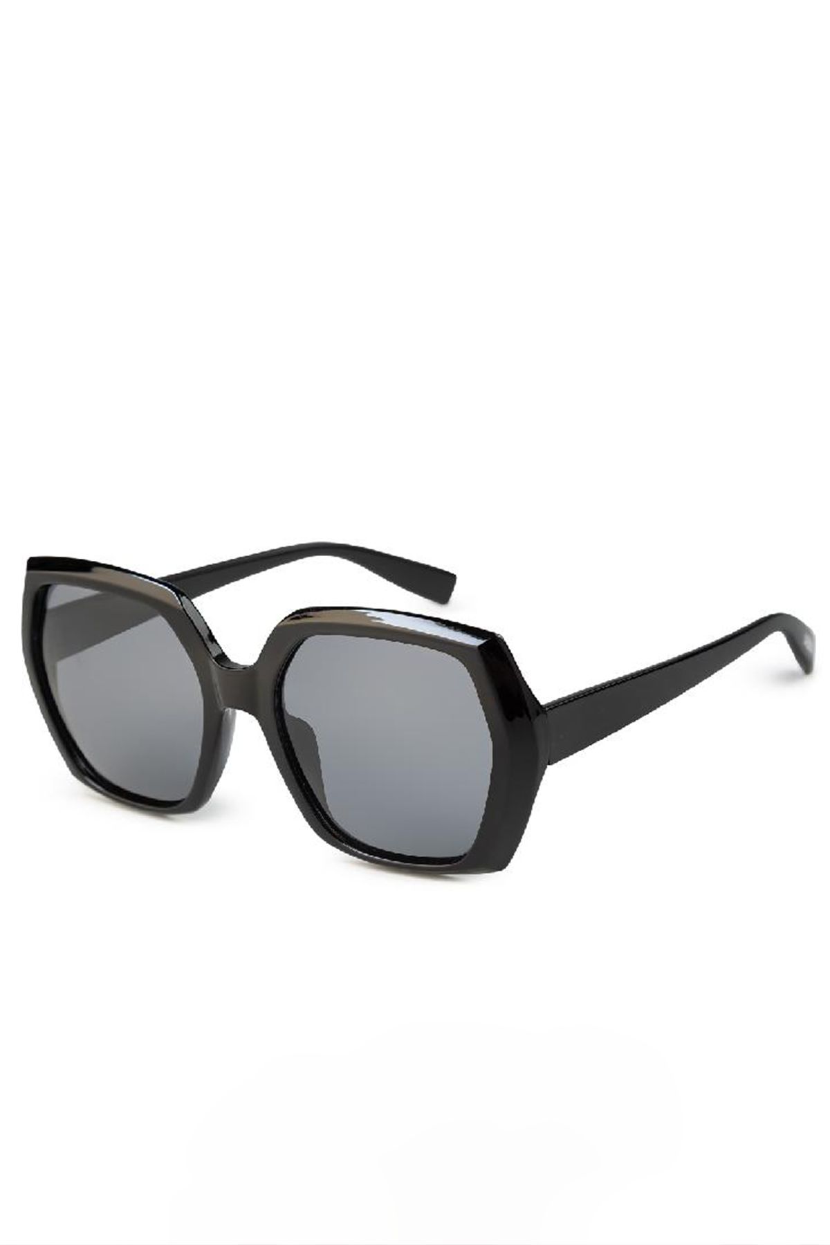 Стильные солнцезащитные очки с полимерными линзами в черном цвете, One size