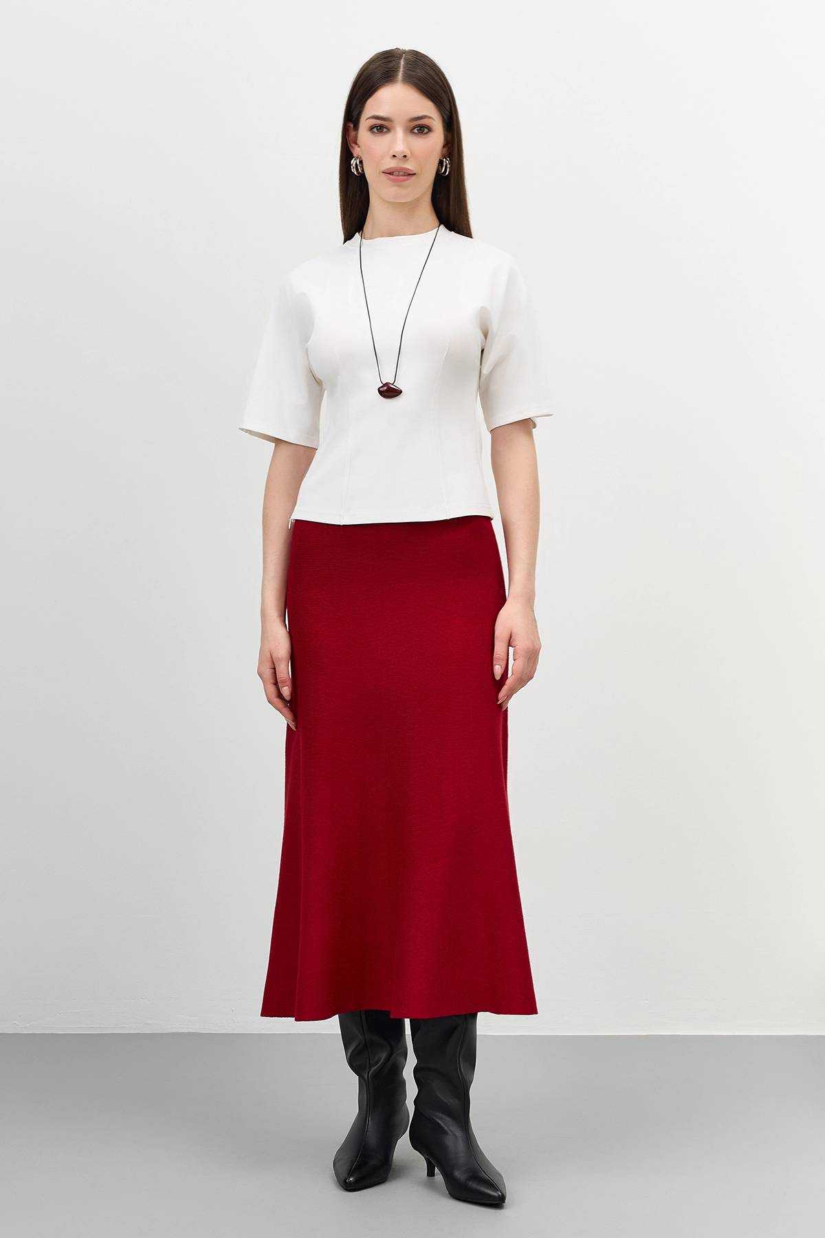 Вязаная юбка-макси, 42