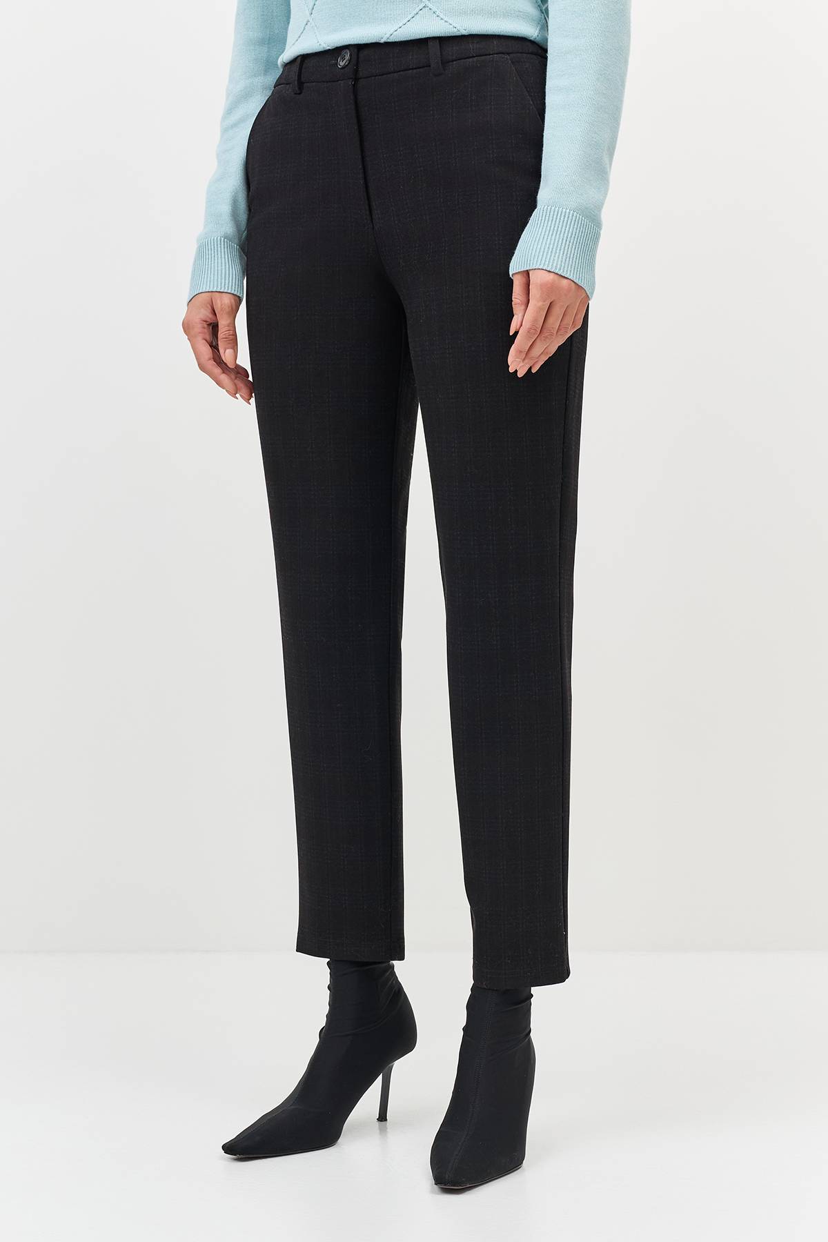 Лимитированная серия базовые утепленные брюки в клетку и ремень, 36