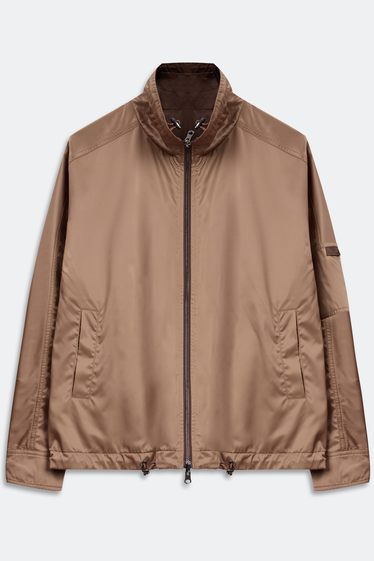 Темная двусторонняя сатиновая ветровка, 46