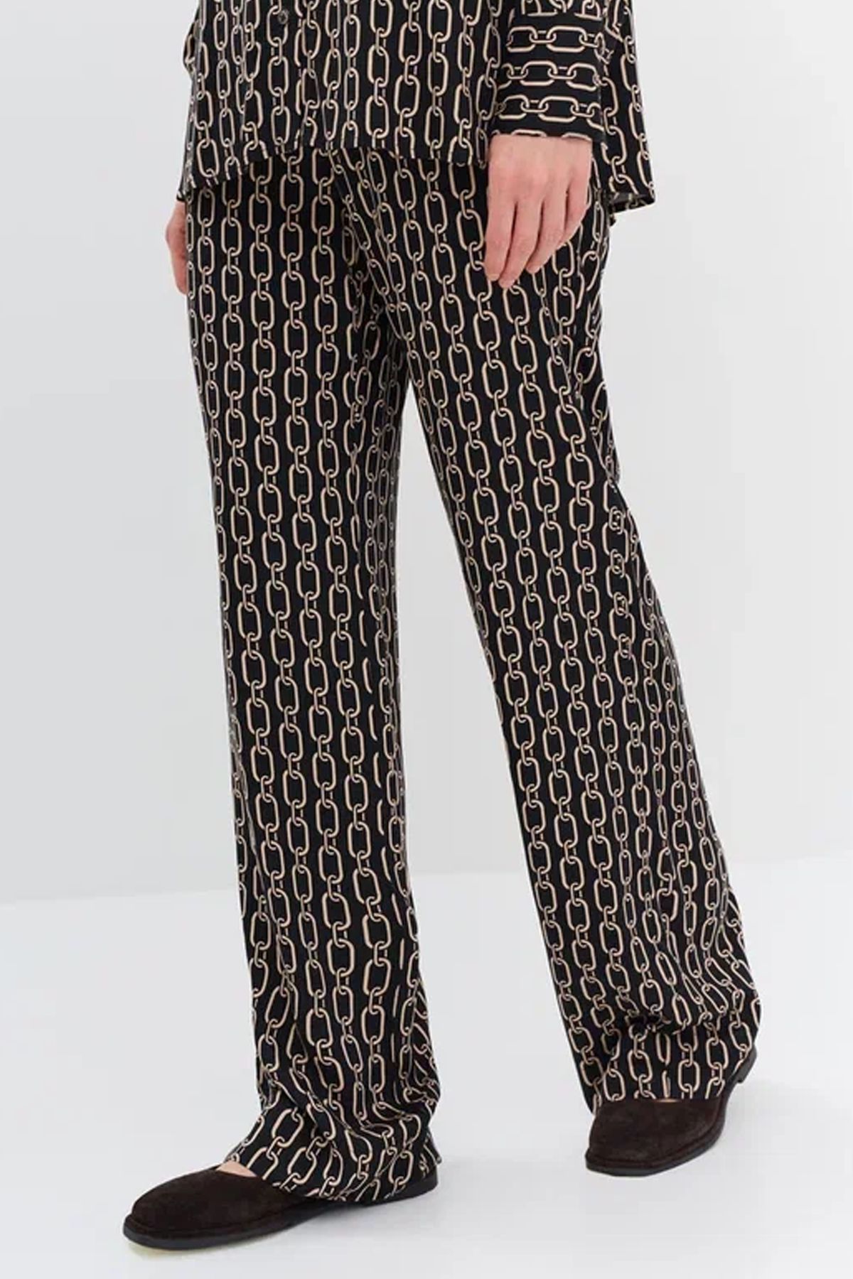 Брюки из вискозы с принтом, 44р