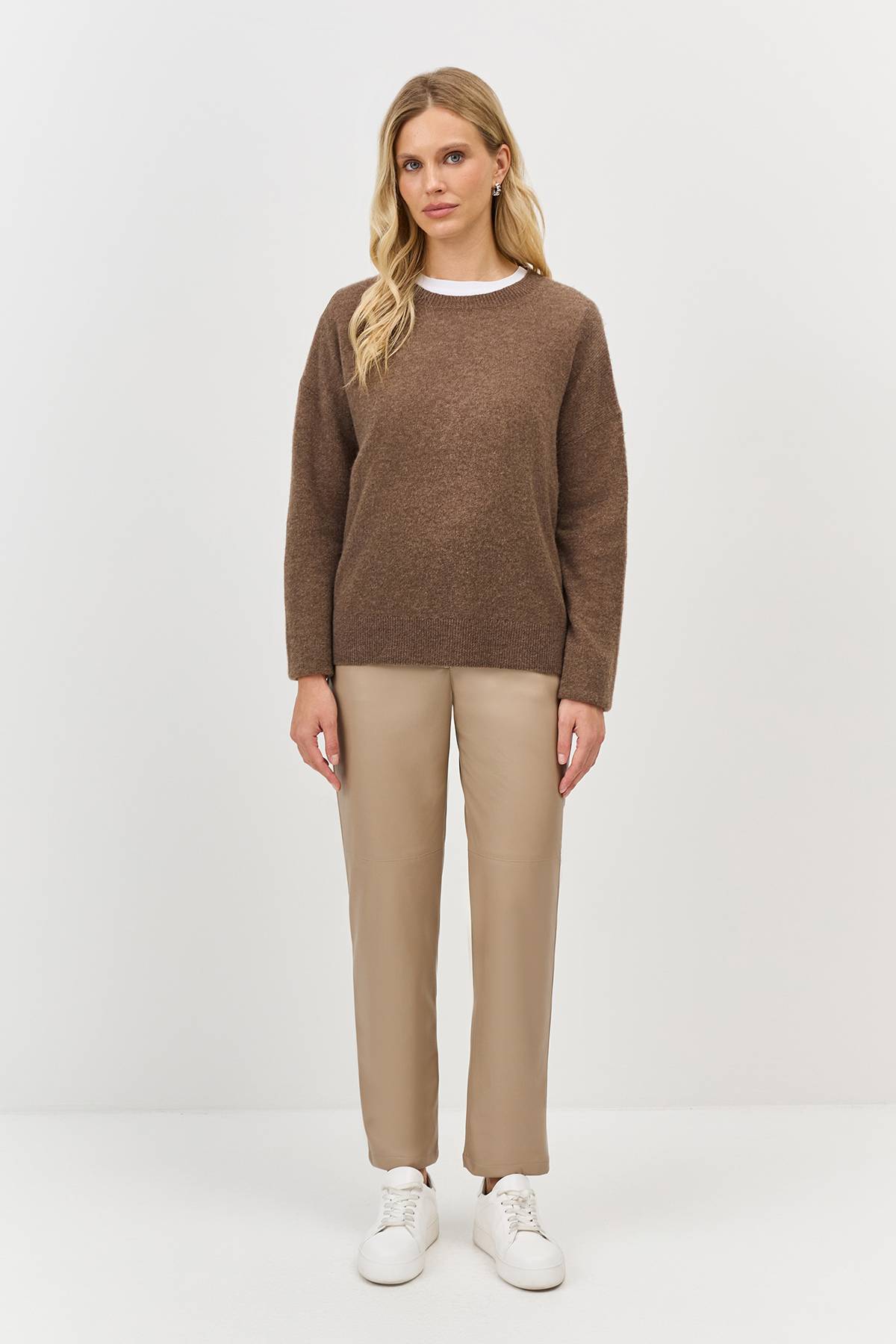 Лимитированная серия уютный джемпер из 100% кашемира и ремень, 38