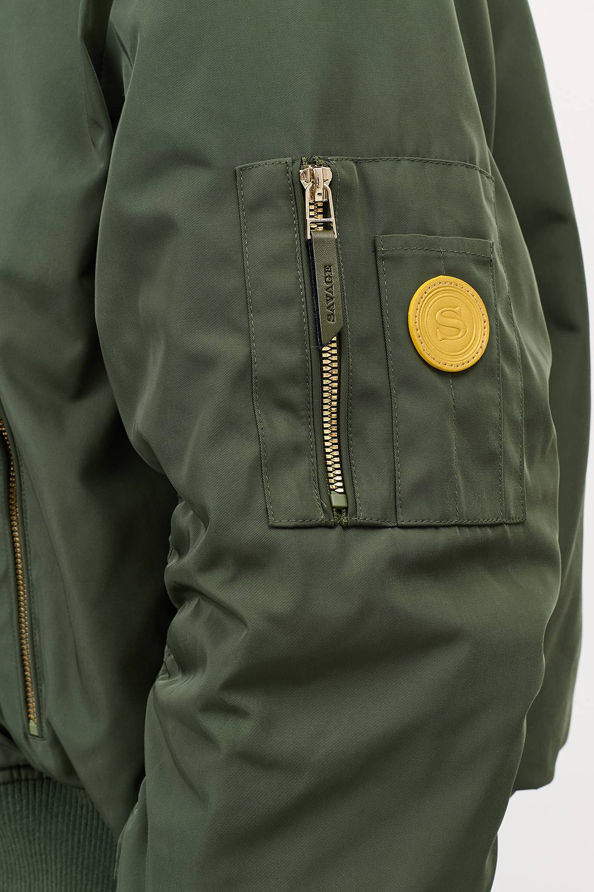 Лимитированная серия яркий бомбер с искусственным мехом с палантином, 44