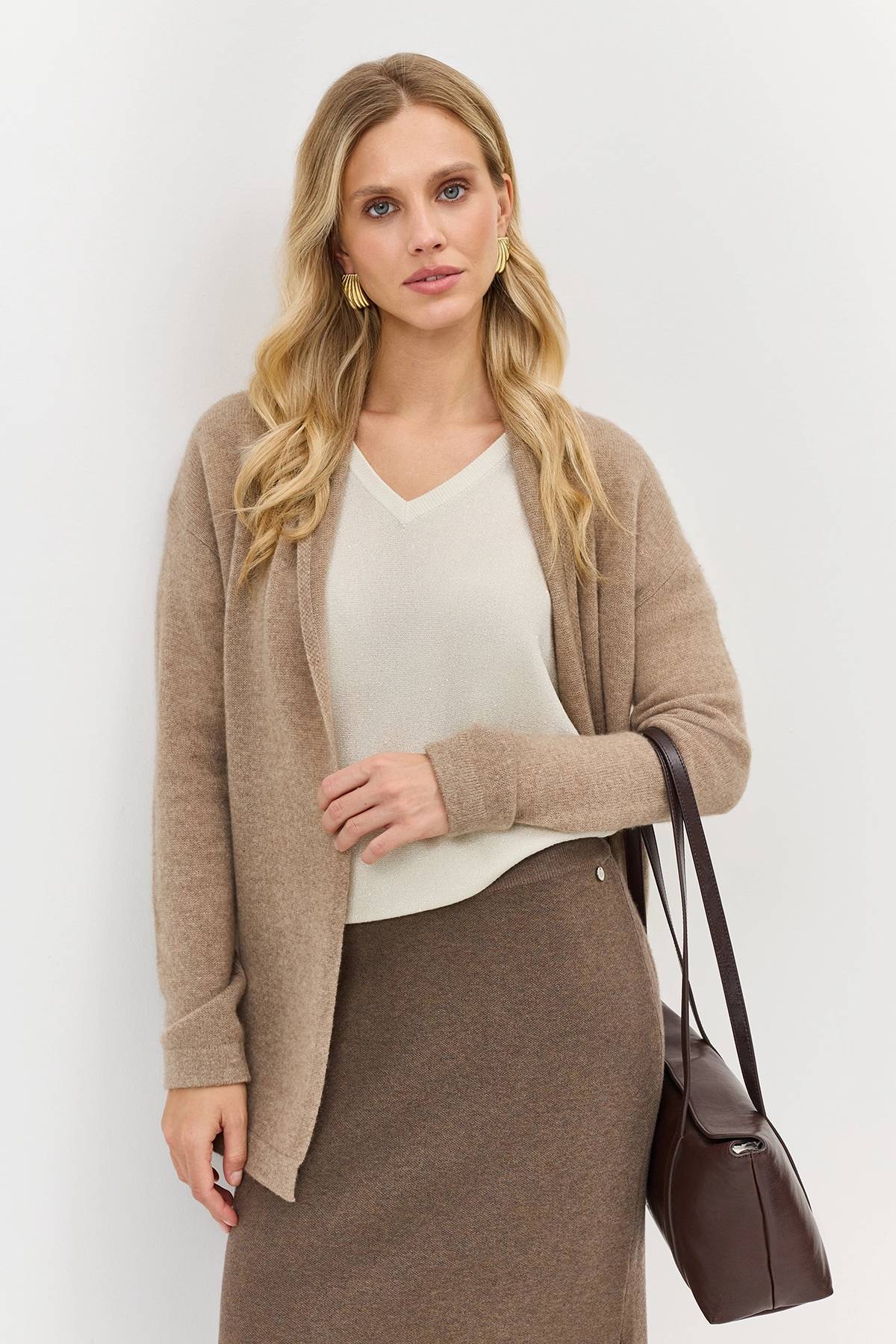 Вязаный кардиган из 100% кашемира, 34