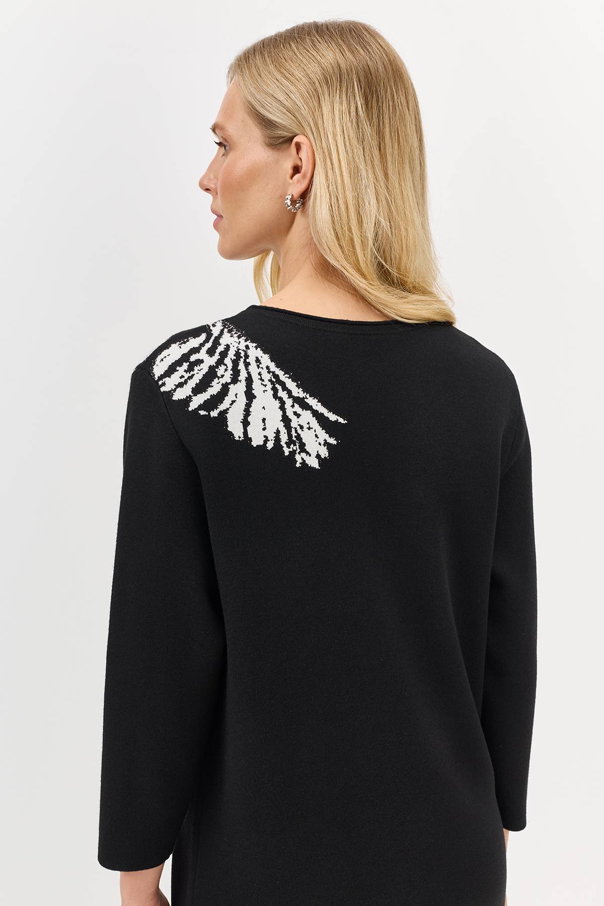 Лимитированная серия вязаное платье с контрастным узором и ремень, 36