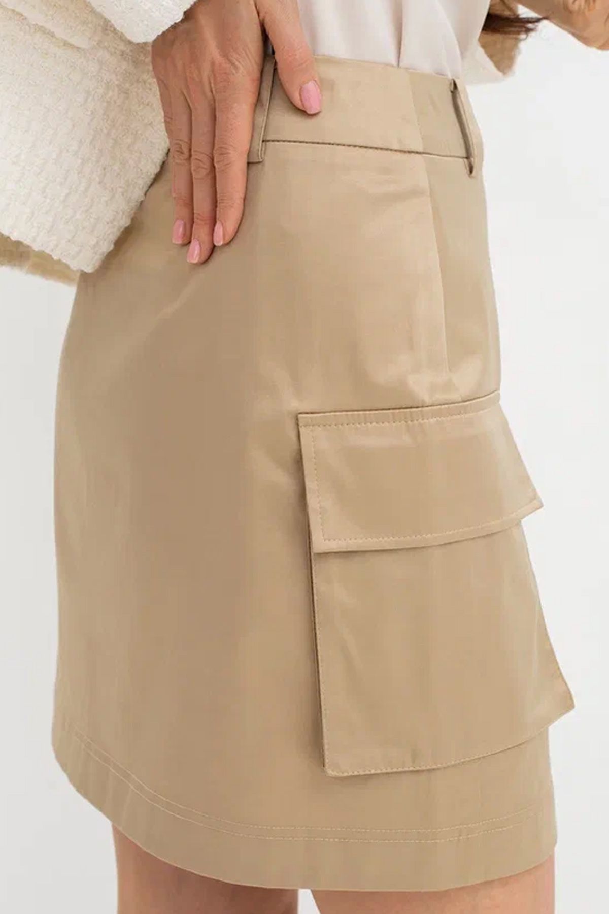 Юбка-мини в стилистике карго, 40р
