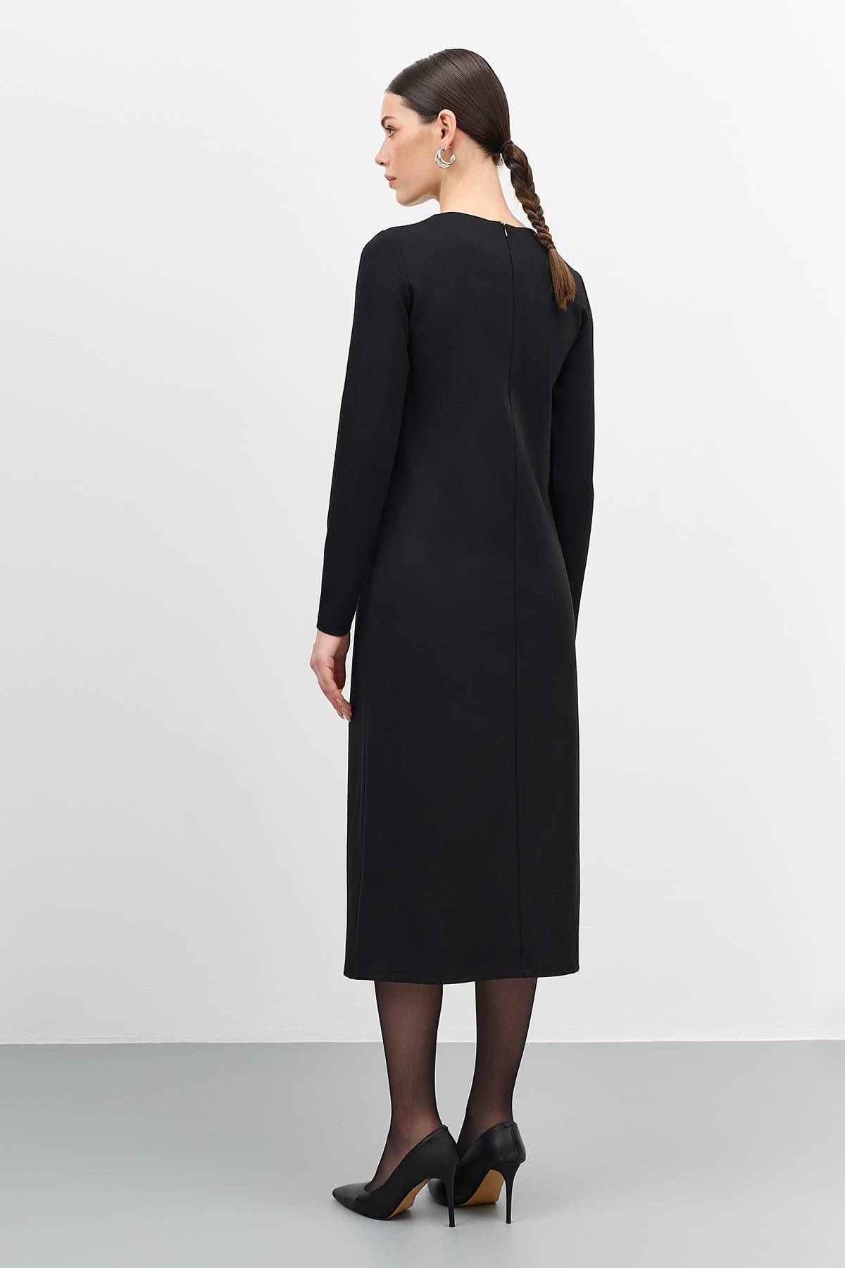 Лимитированная серия элегантное платье-миди с разрезом и ремень, 42