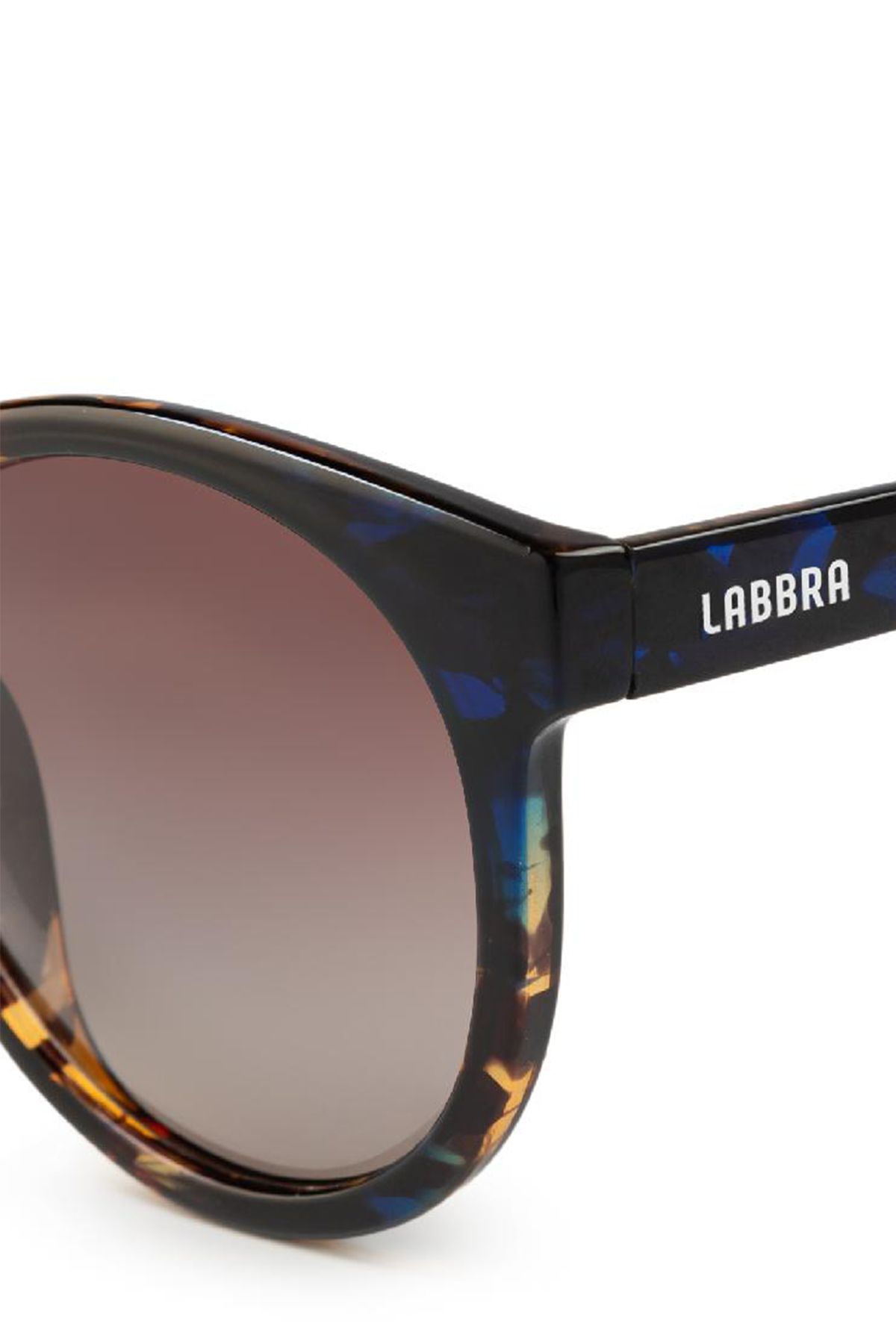 Стильные солнцезащитные очки с поляризационными линзами в коричнево-синем цвете, One size