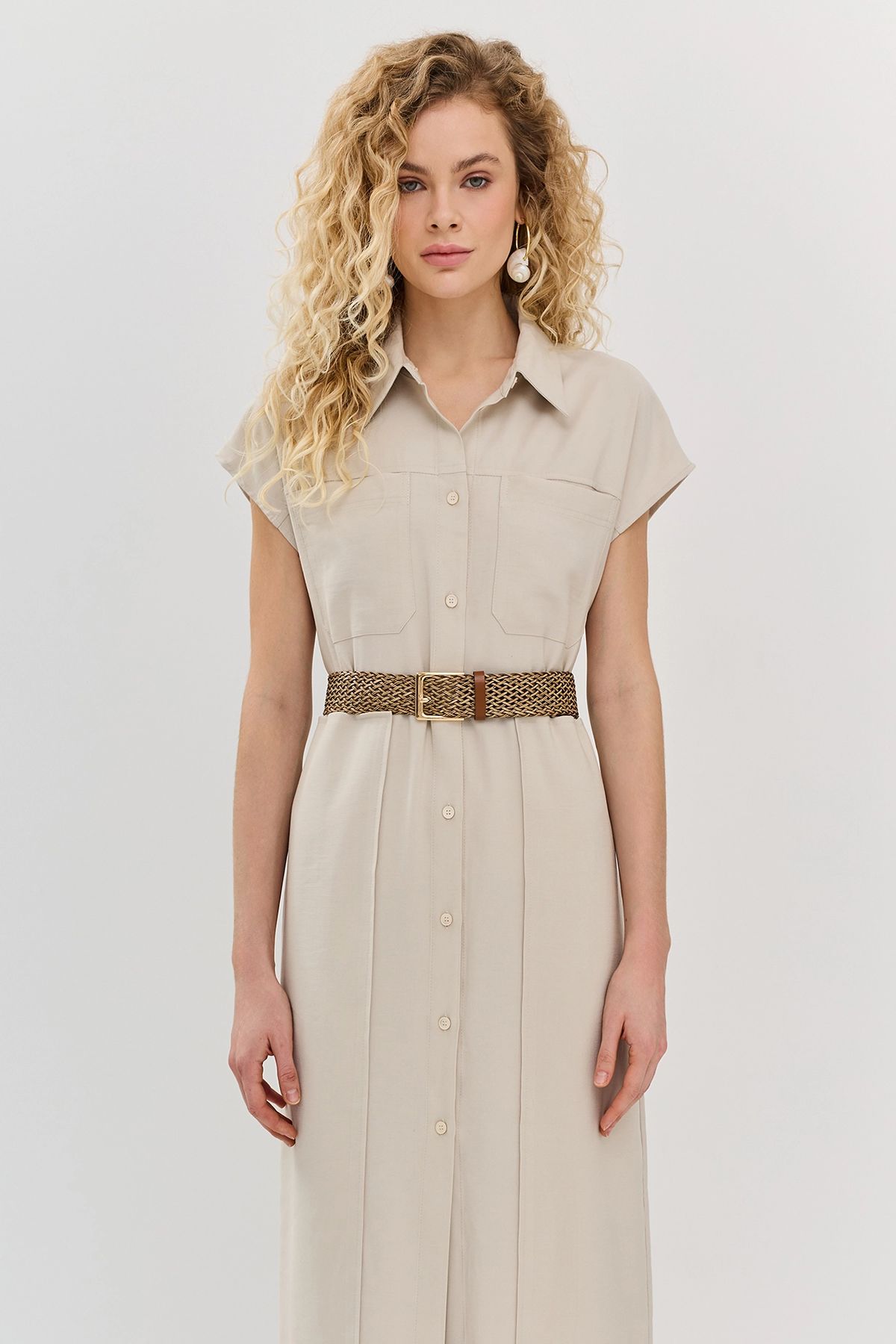 Плетеный ремень из искусственной кожи, M