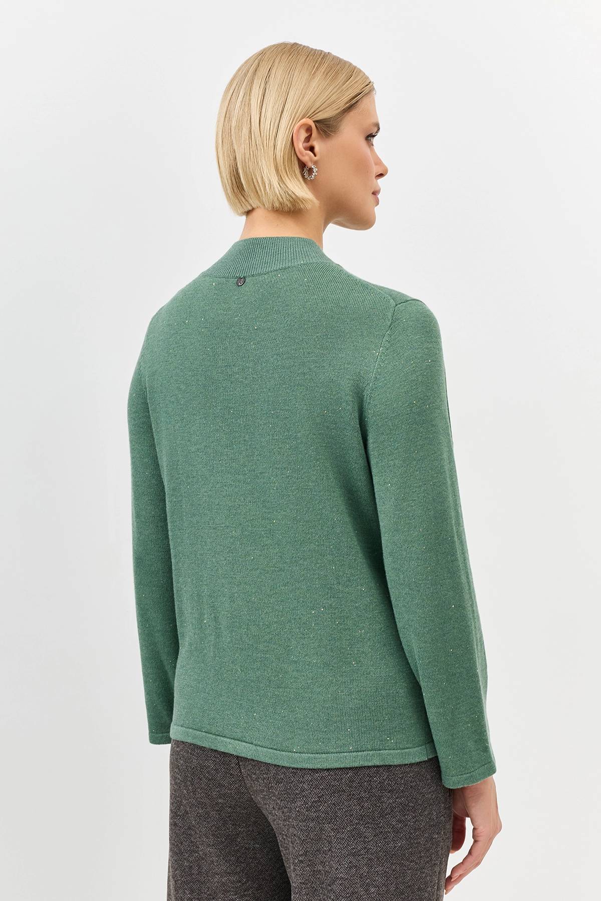 Лимитрированная серия джемпер с мерцающими пайетками и ремень, 40