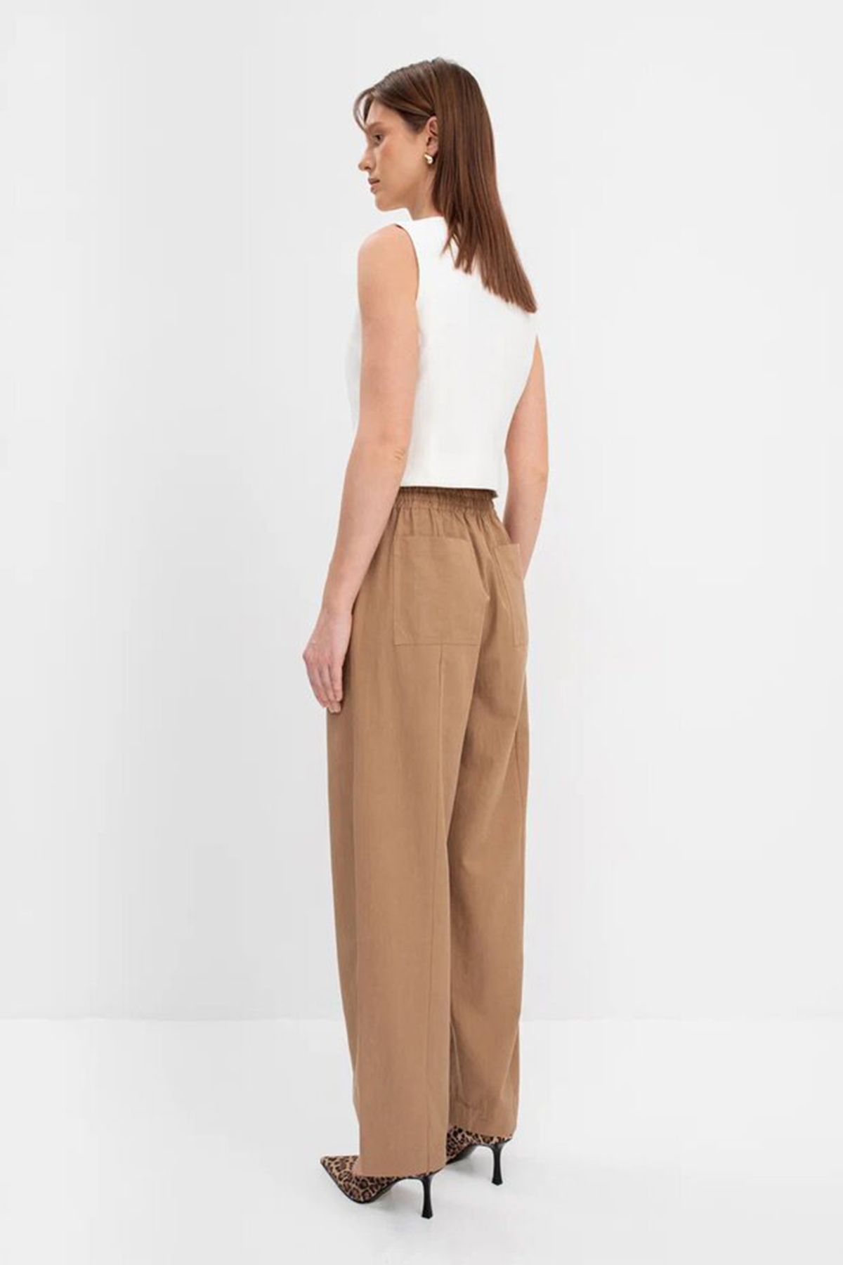 Брюки с простроченными стрелками, 40р