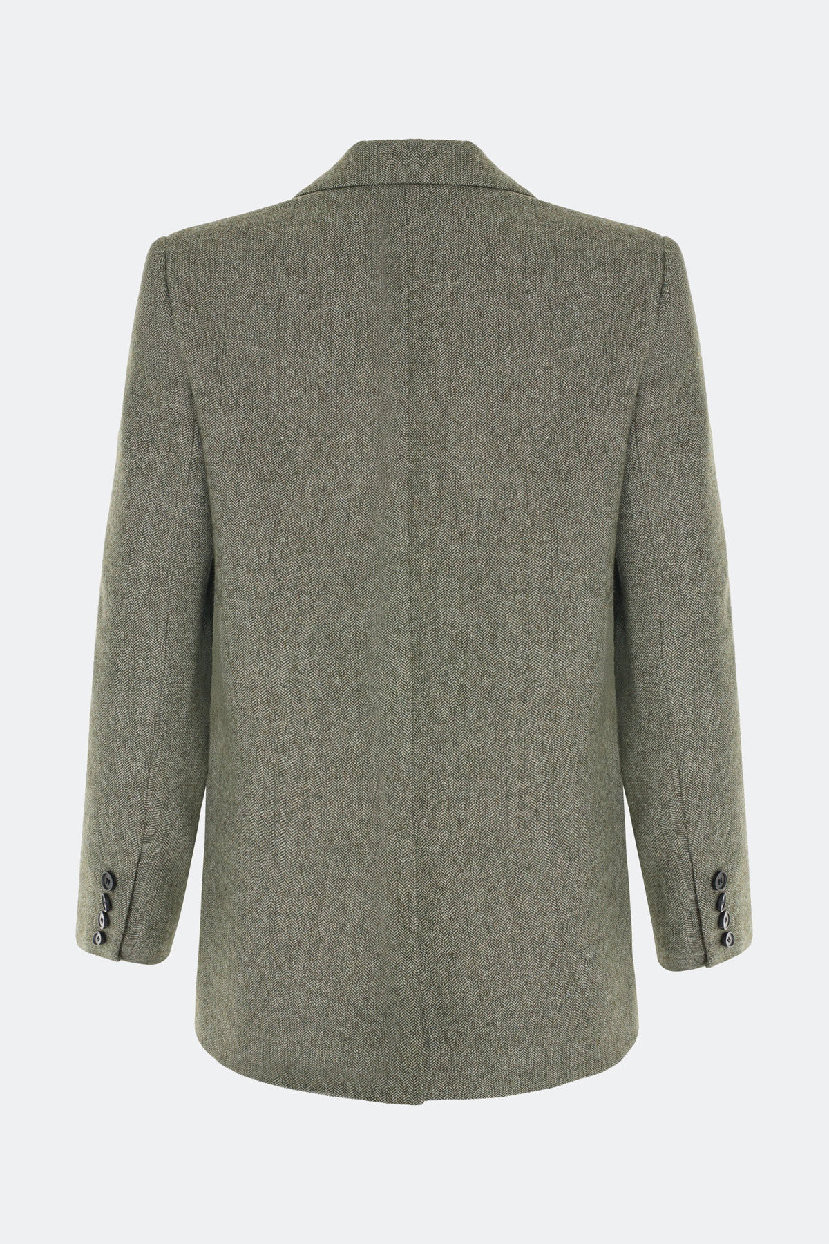 Классический оливковый жакет с узором Herringbone, 52