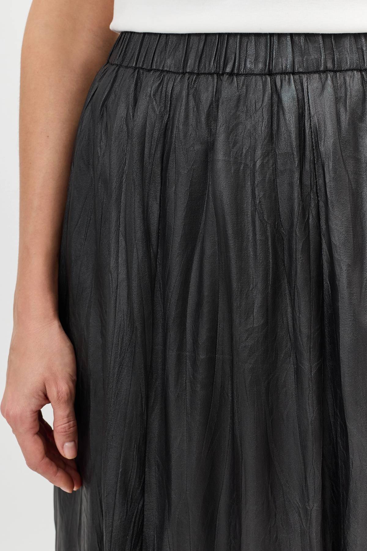 Лимитрированная серия юбка-миди из экокожи  и ремень, 34