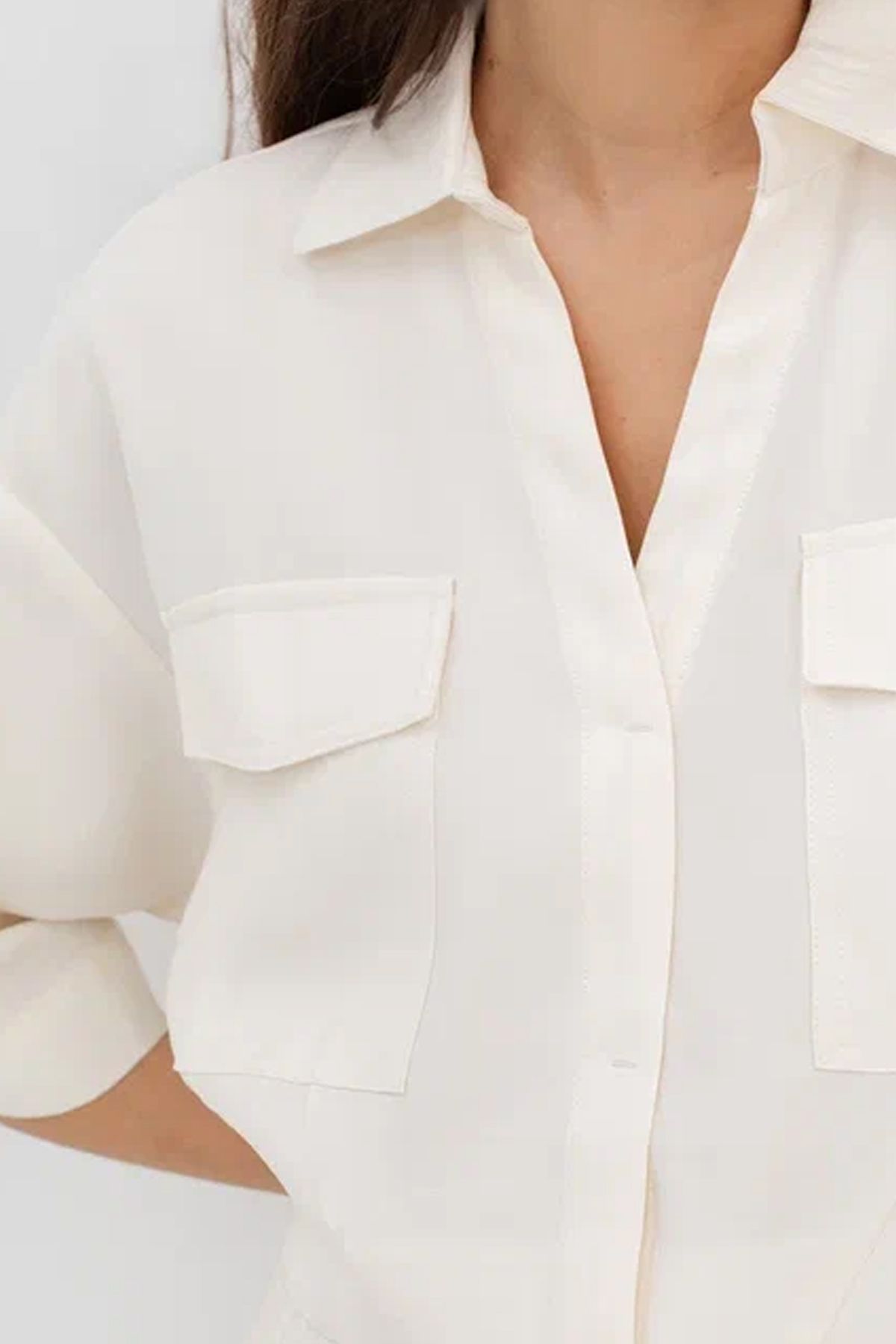 Укороченная блузка прямого силуэта, 48р