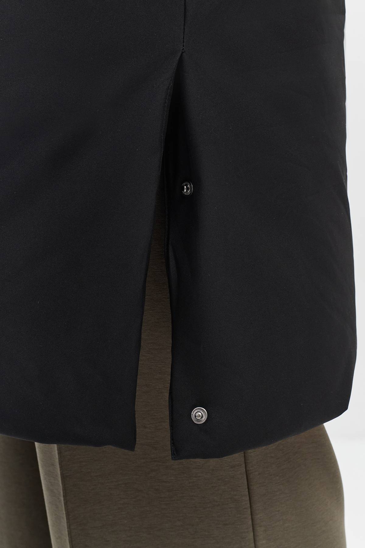 Лимитированная серия пуховое пальто с внутренней стёжкой с палантином, 44