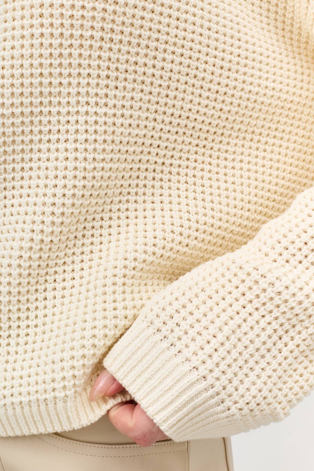 Лимитированная серия молочный джемпер с палантином, 46