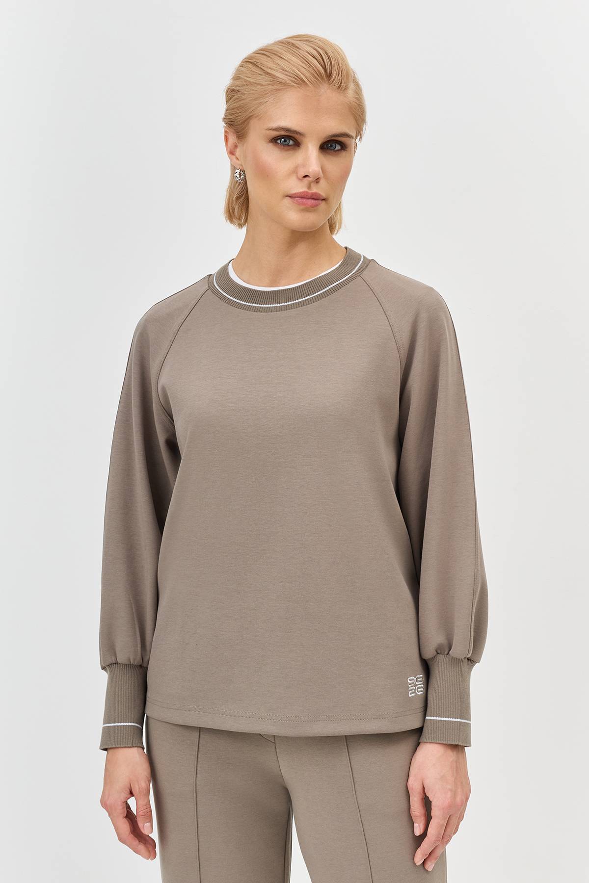 Лимитированная серия джемпер из хлопкового джерси с палантином, 42