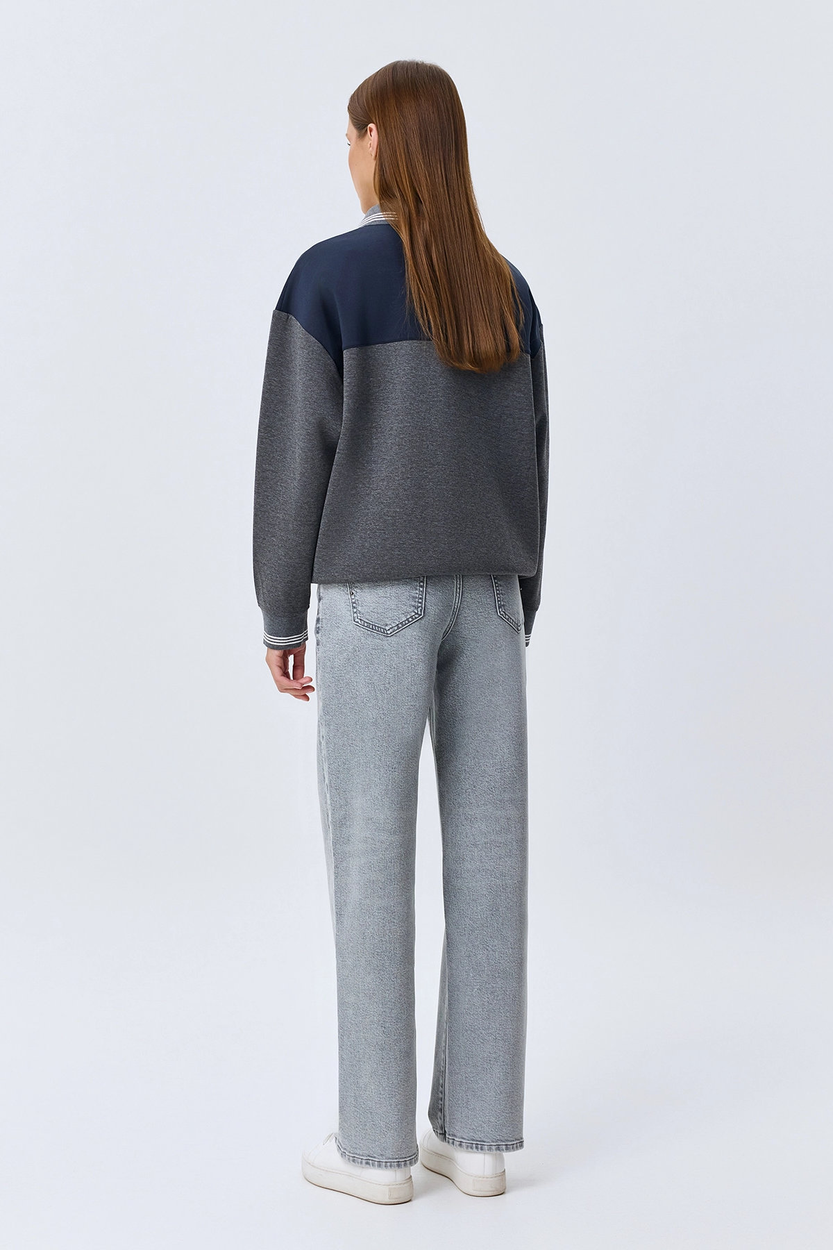 Светло-серые джинсы Straight fit, 52