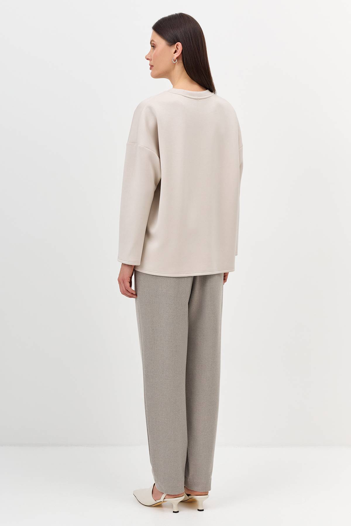 Лимитированная серия свободный cвитшот с принтом и ремень, 34