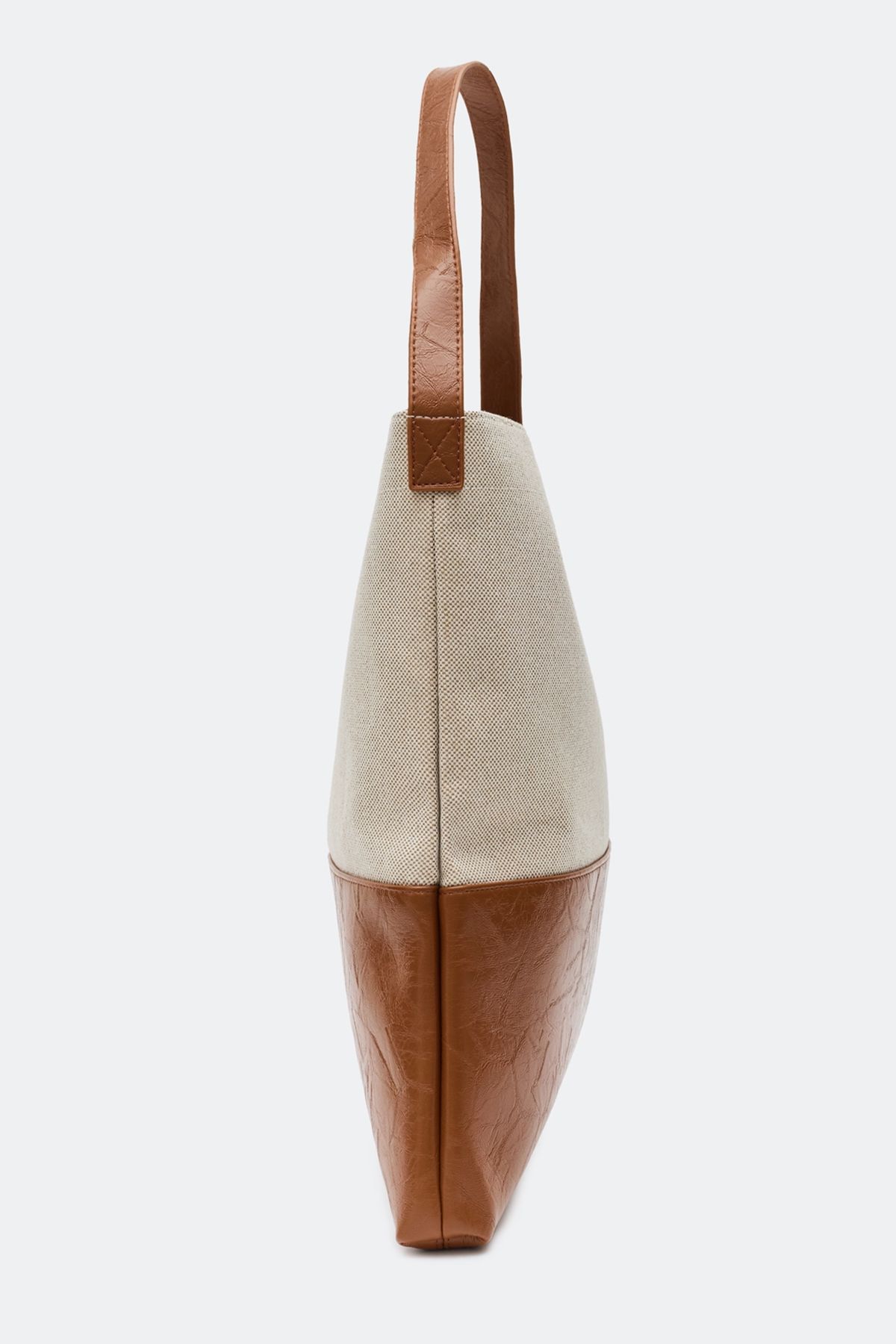 Сумка-шоппер из текстиля и искусственной кожи, One