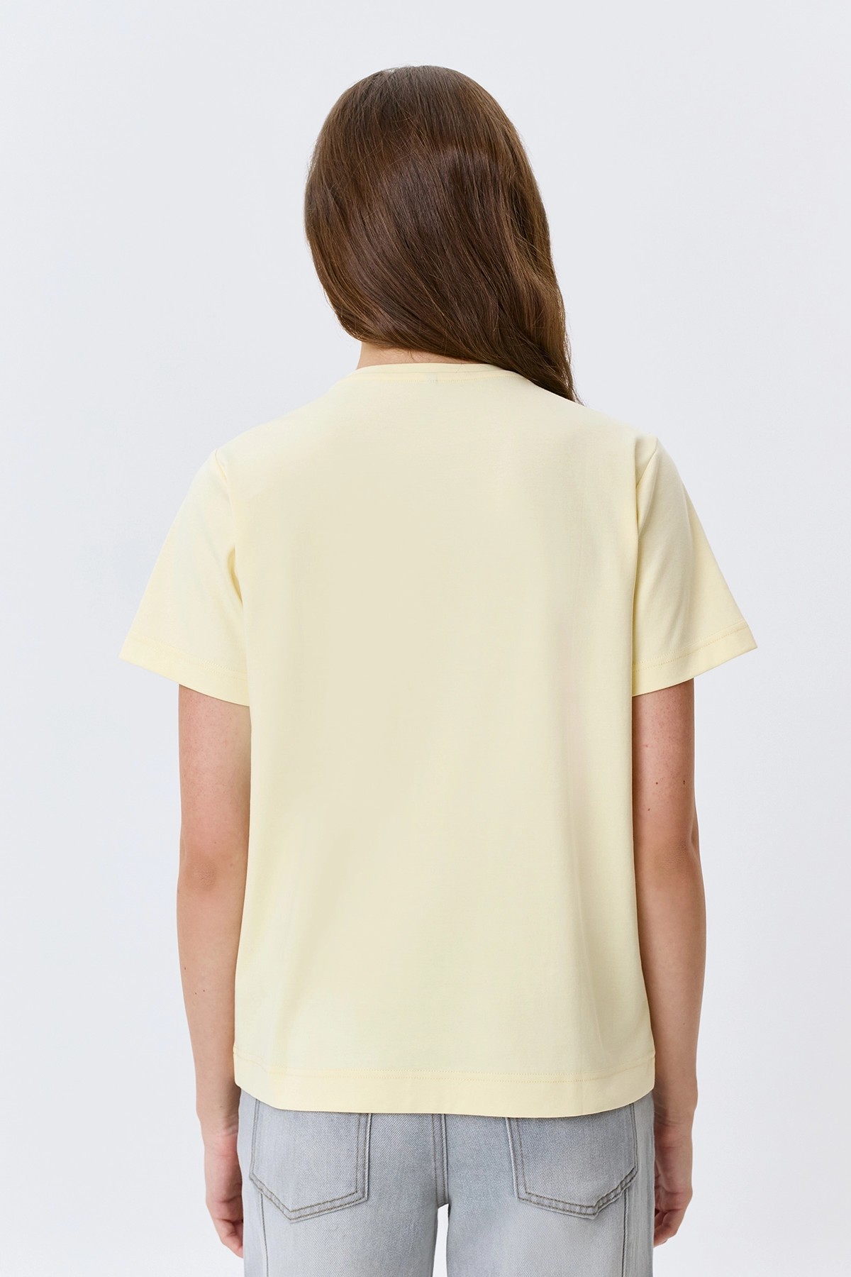 Базовая яркая желтая  футболка, 52