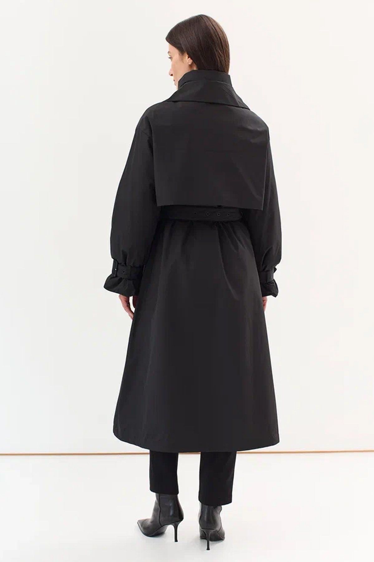 Удлиненный тренч на натуральном утеплителе, 52р