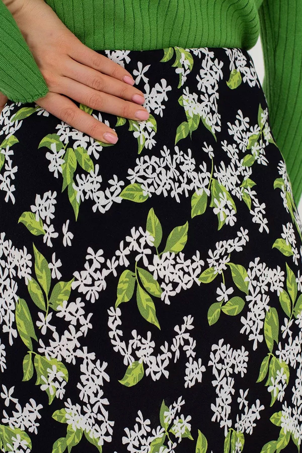 Юбка-миди с флоральным принтом, 44р