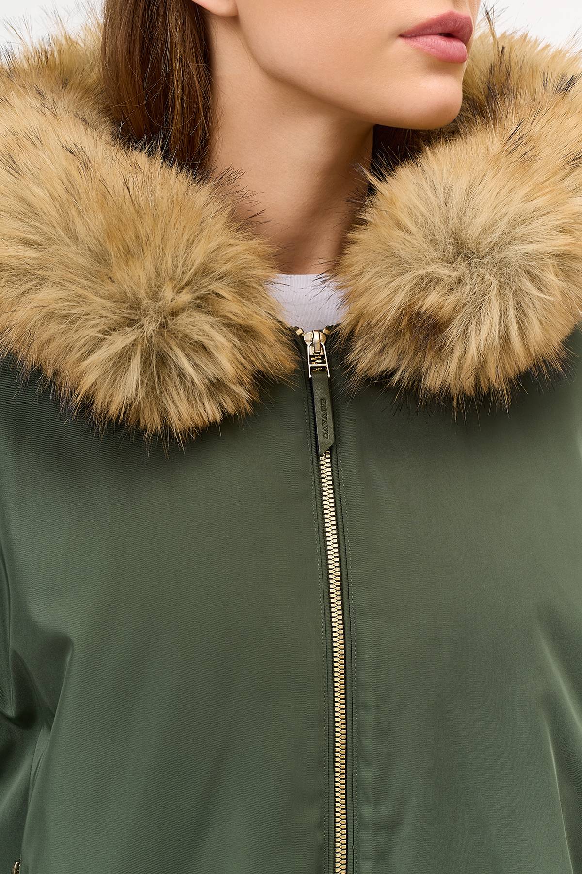 Лимитированная серия яркий бомбер с искусственным мехом с палантином, 44